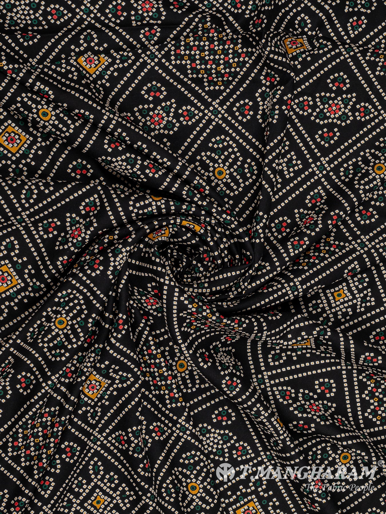 Black Rayon Cotton Fabric - EA3216 view-1