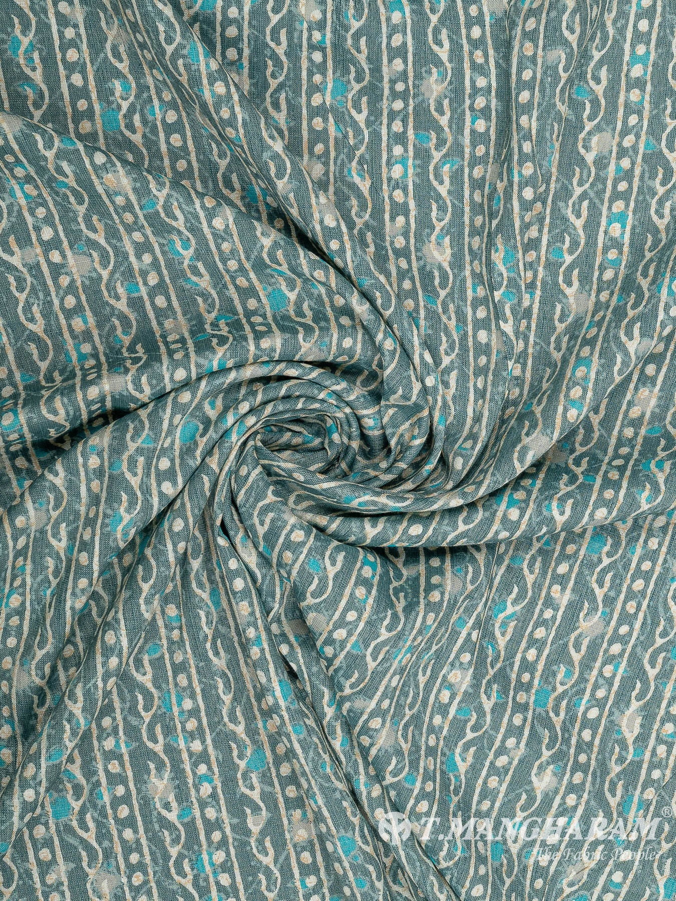 Green Rayon Cotton Fabric - EB7545 view-1