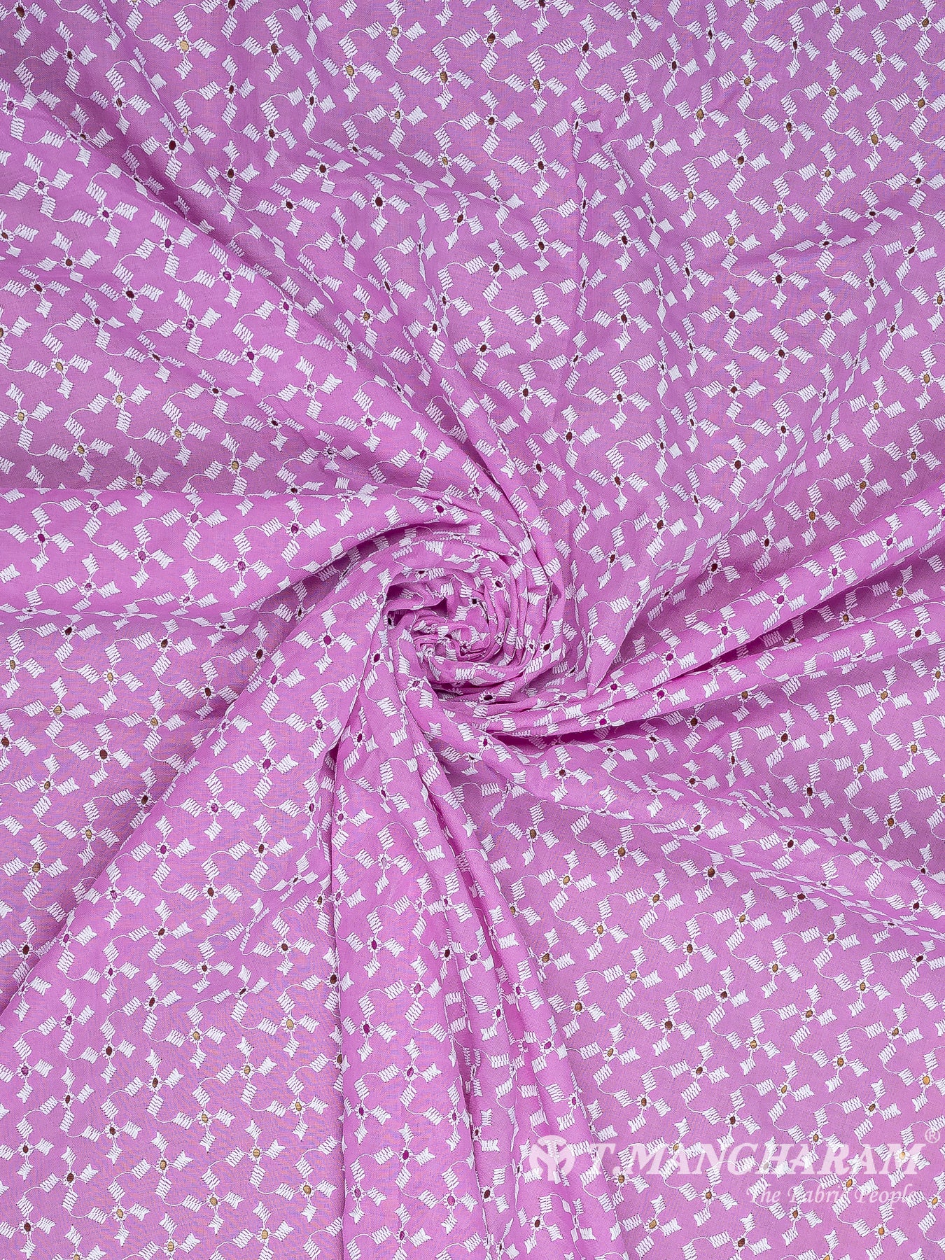 Pink Cotton Embroidery Fabric - EA3249 view-1