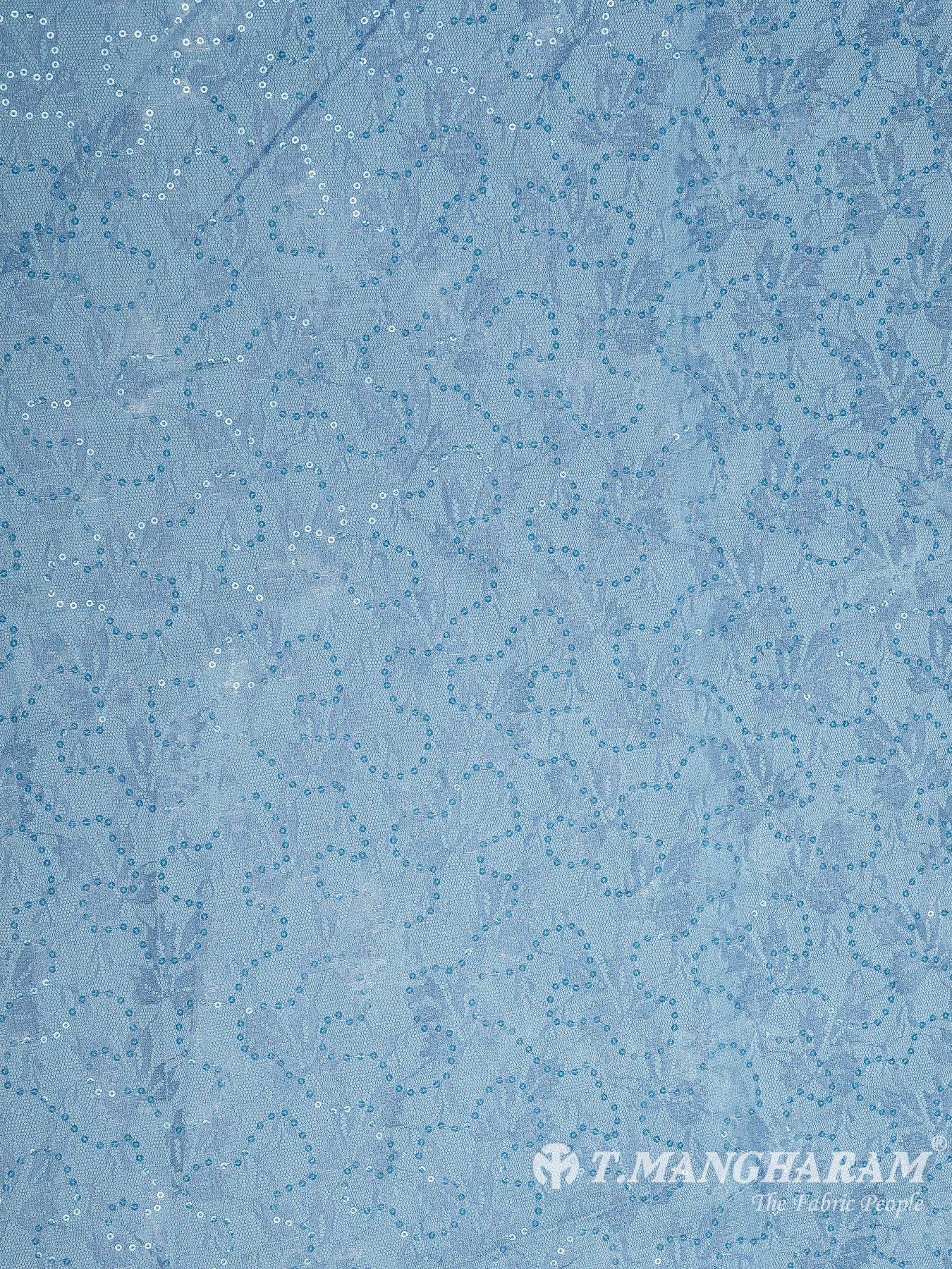 Blue Denim Embroidery Fabric - EC10593 view-3