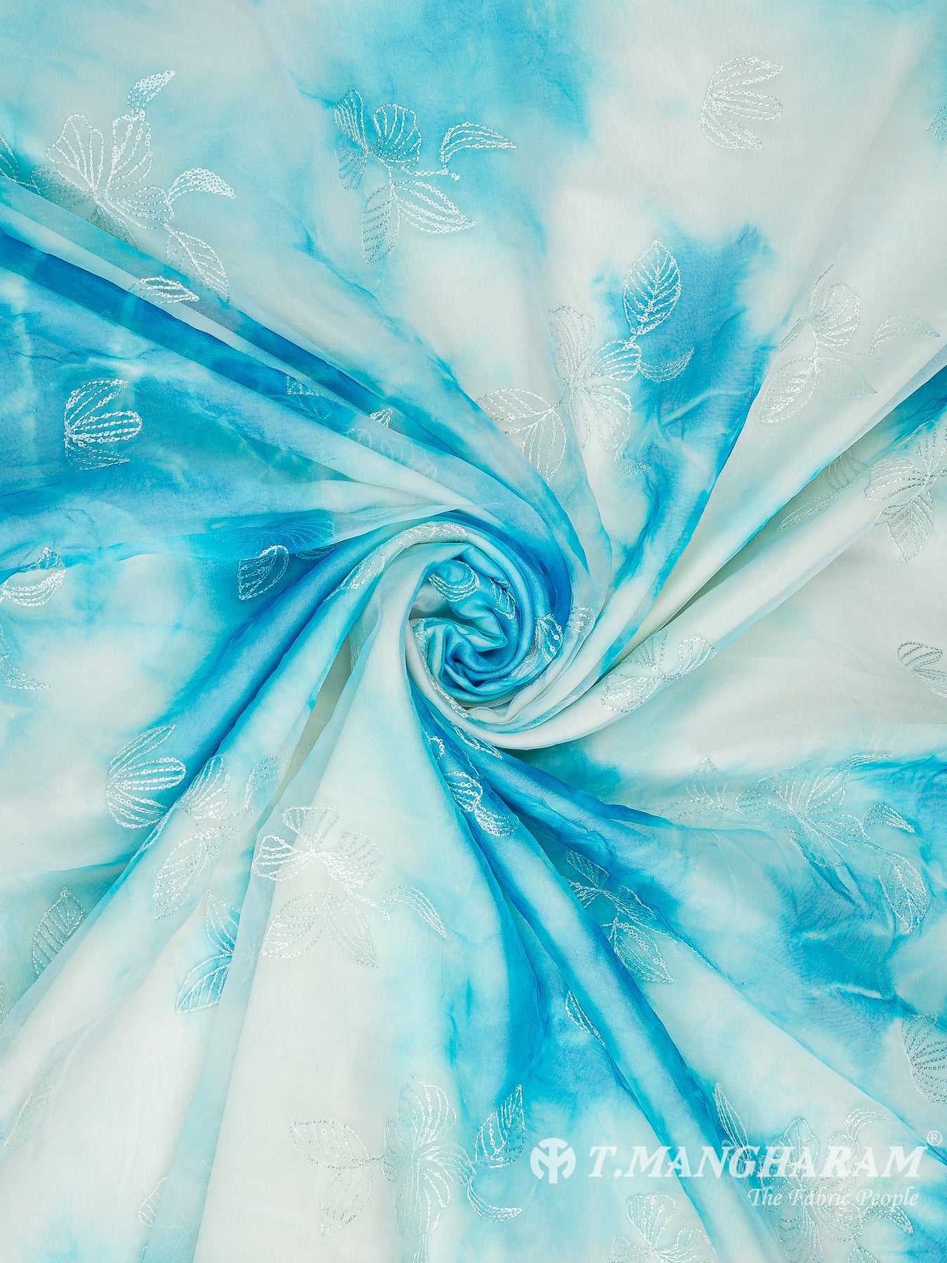 Blue Organza Tissue Fabric - EC10640 view-1