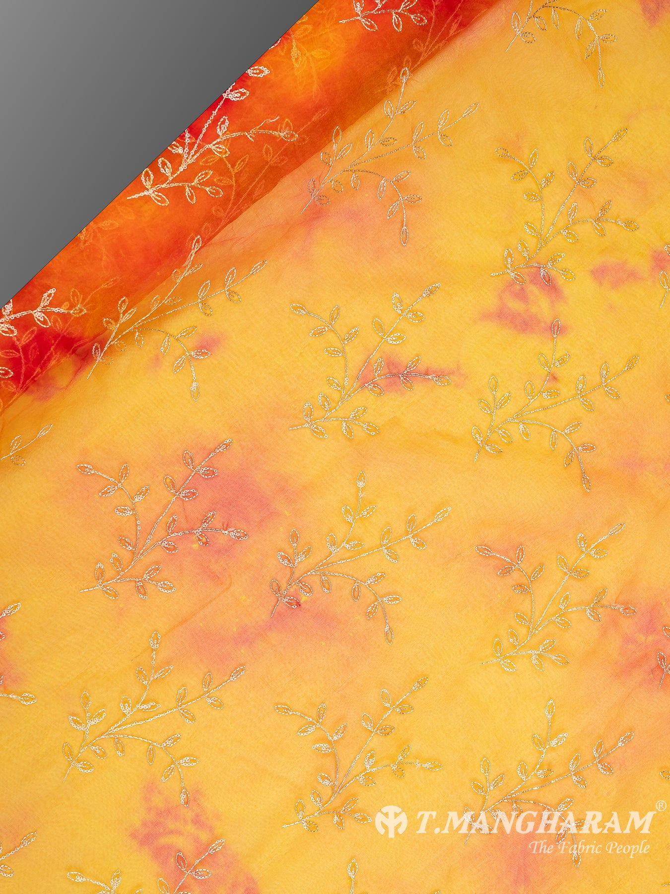 Orange Organza Tissue Fabric - EC10631 view-2