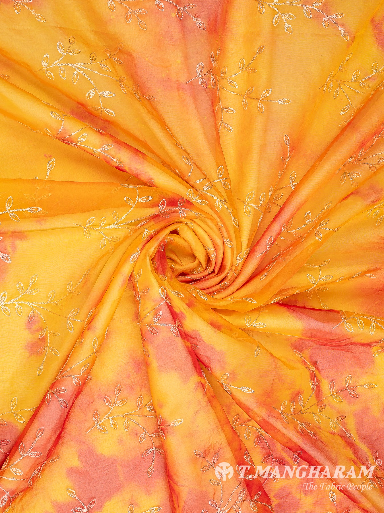 Orange Organza Tissue Fabric - EC10631 view-1