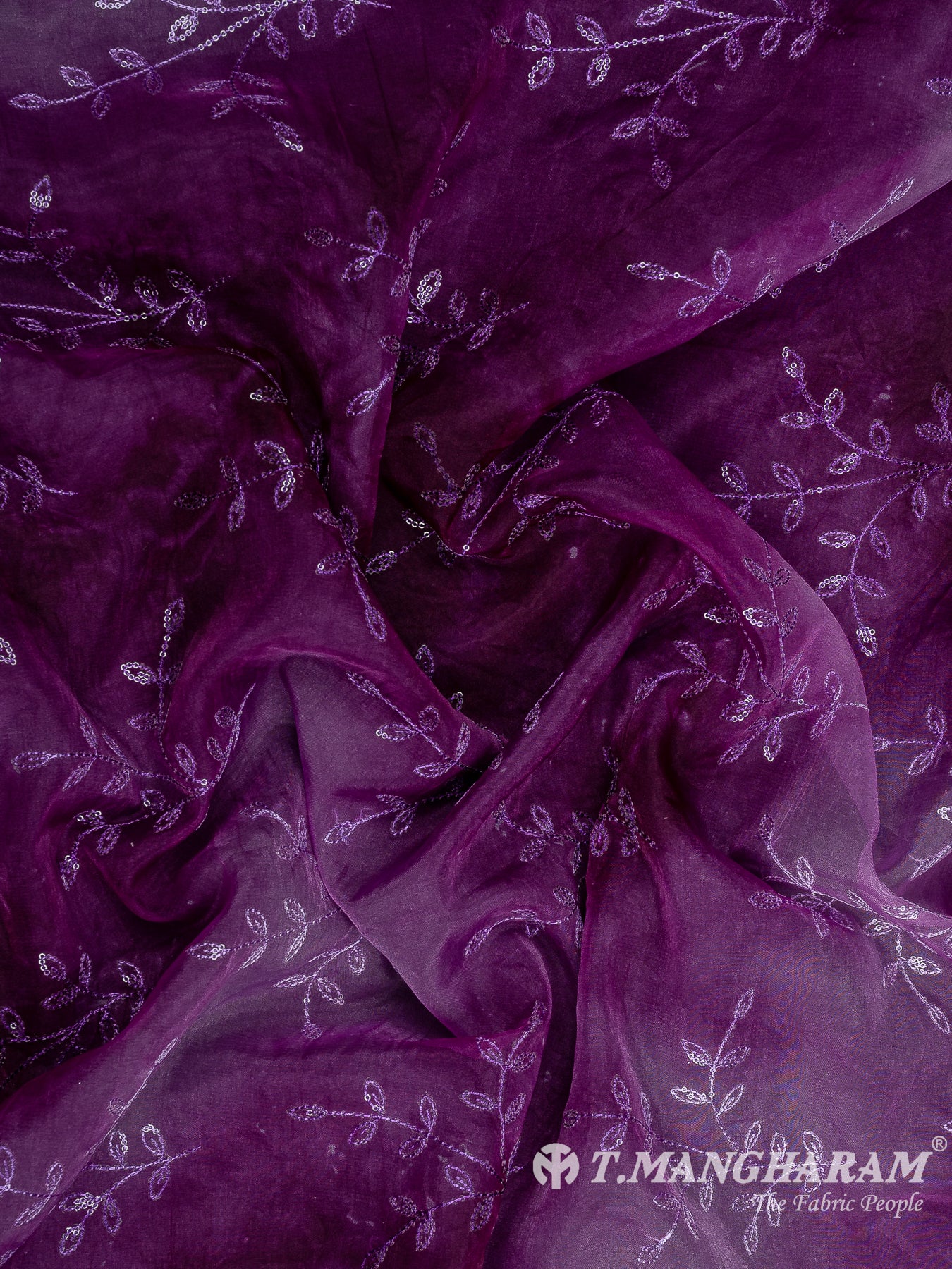 Purple Organza Tissue Fabric -EC10634 view-4