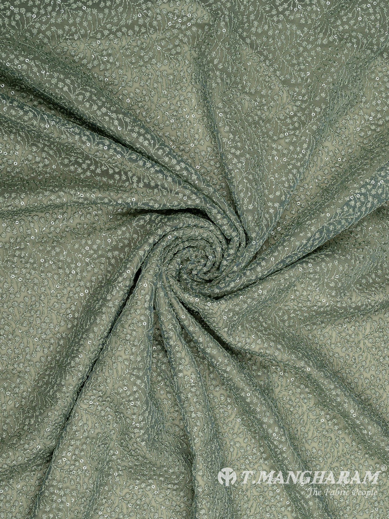 Green Fancy Net Fabric - EC10653 view-1