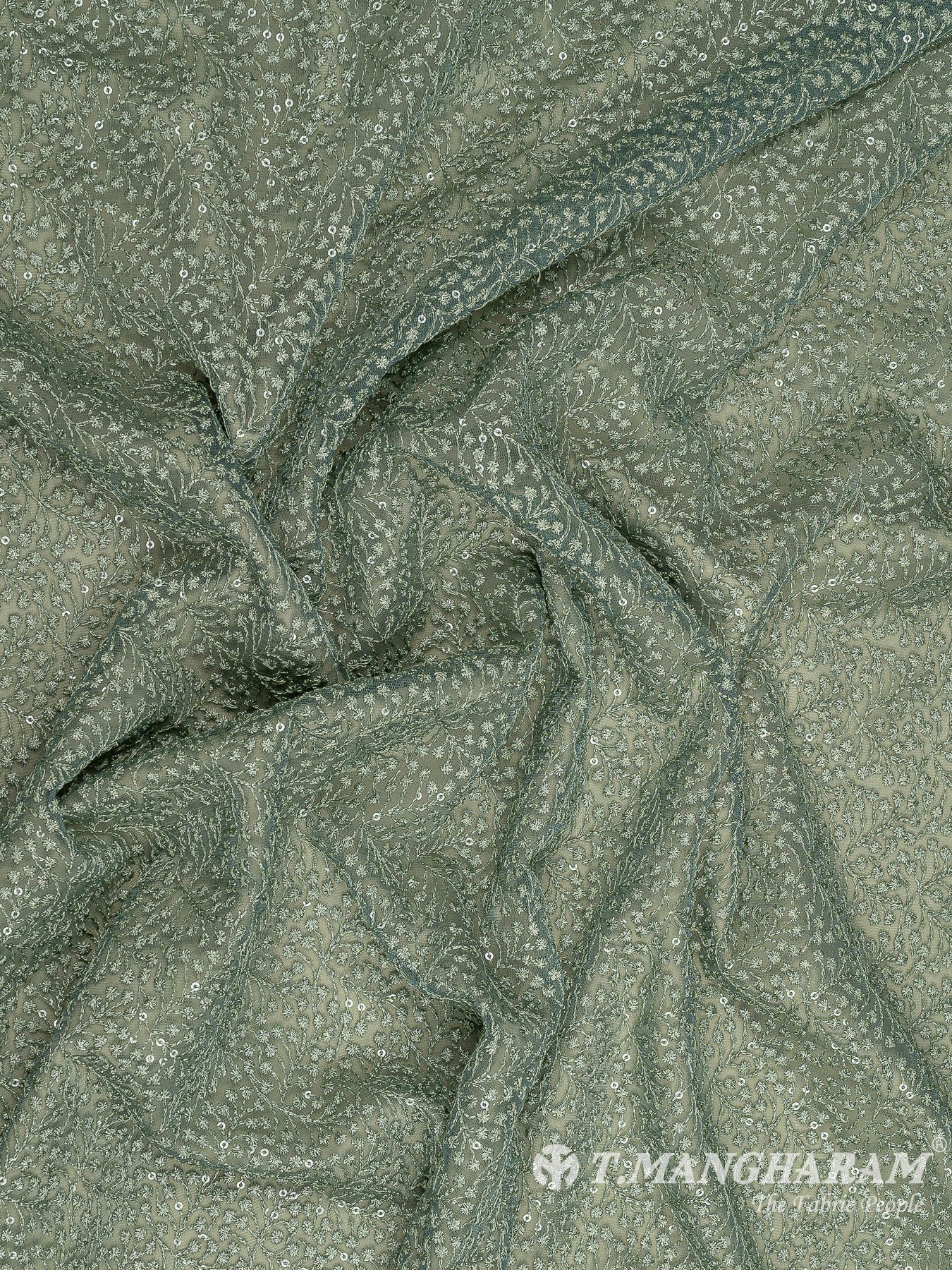 Green Fancy Net Fabric - EC10653 view-4