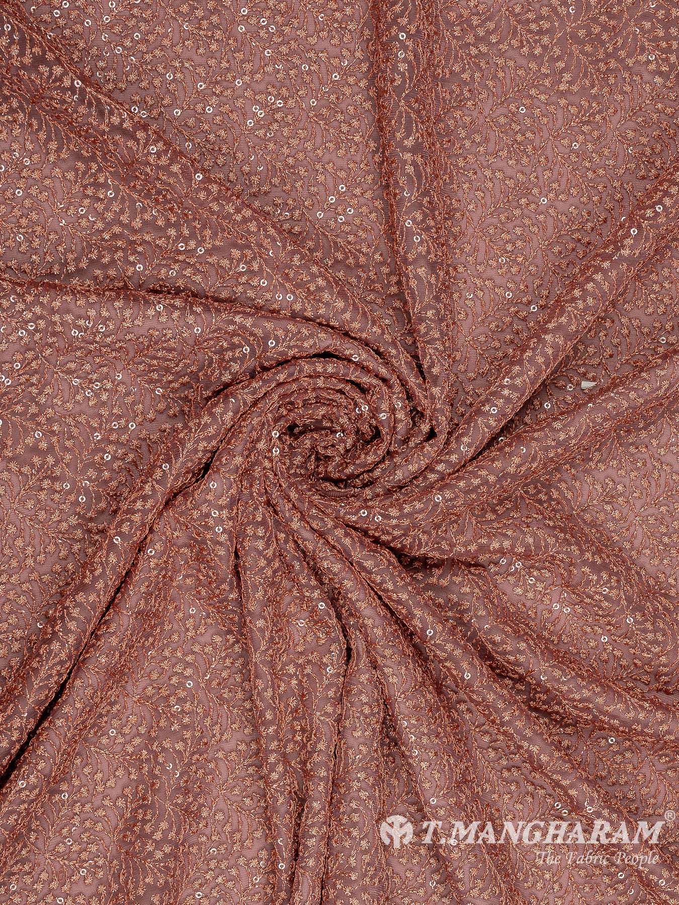 Brown Fancy Net Fabric - EC10656 view-1