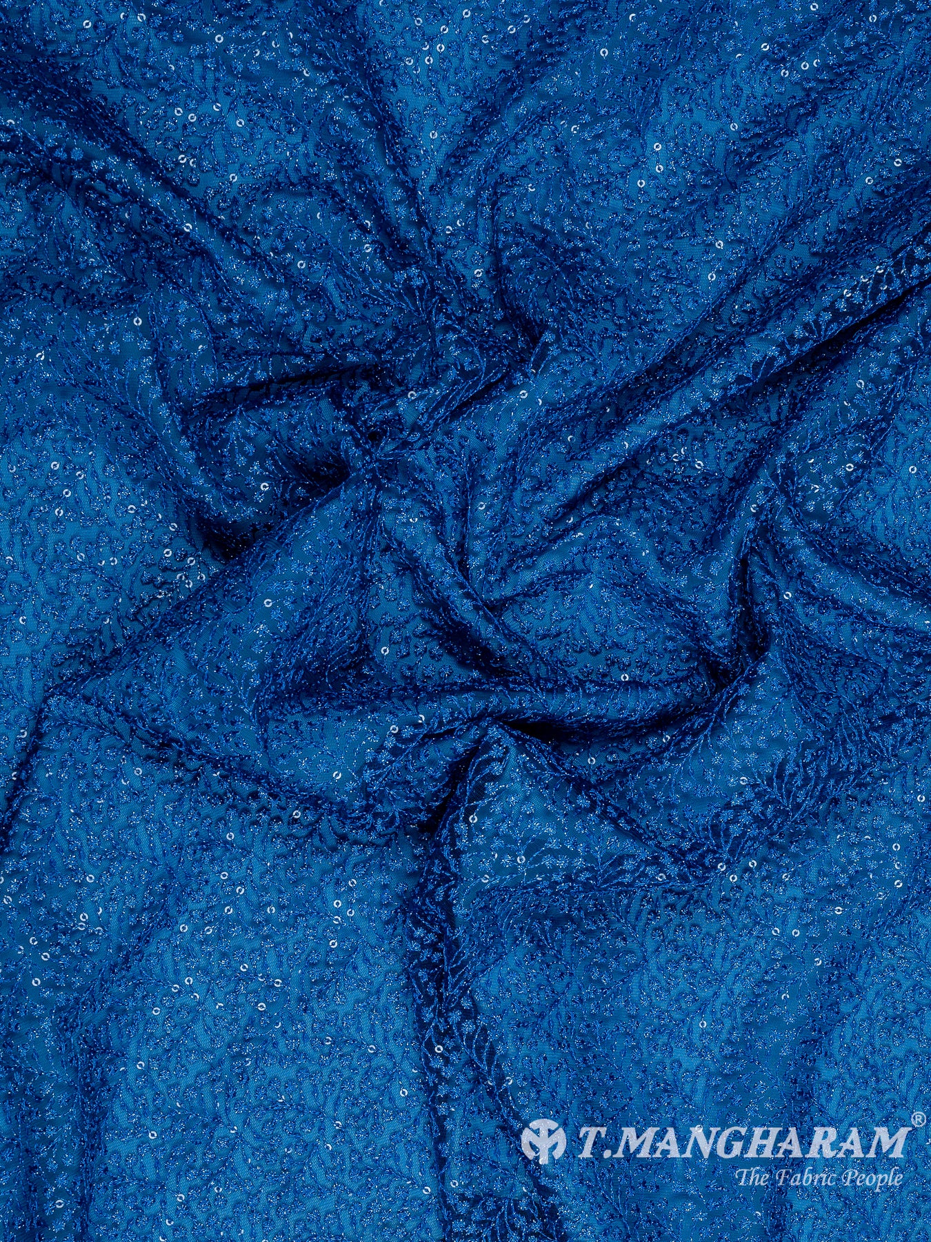 Blue Fancy Net Fabric - EC10654