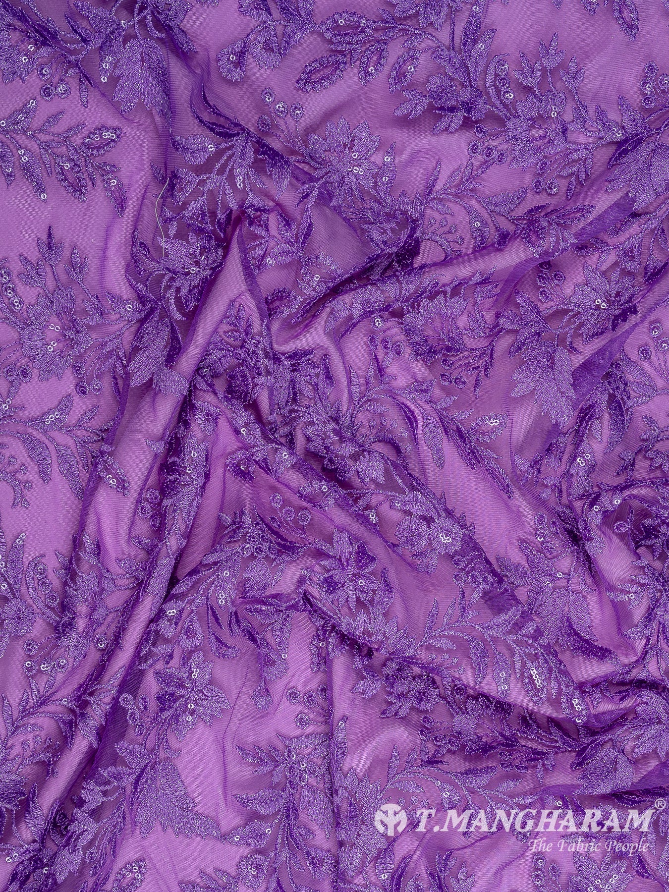 Purple Fancy Net Fabric - EC10603 view-4