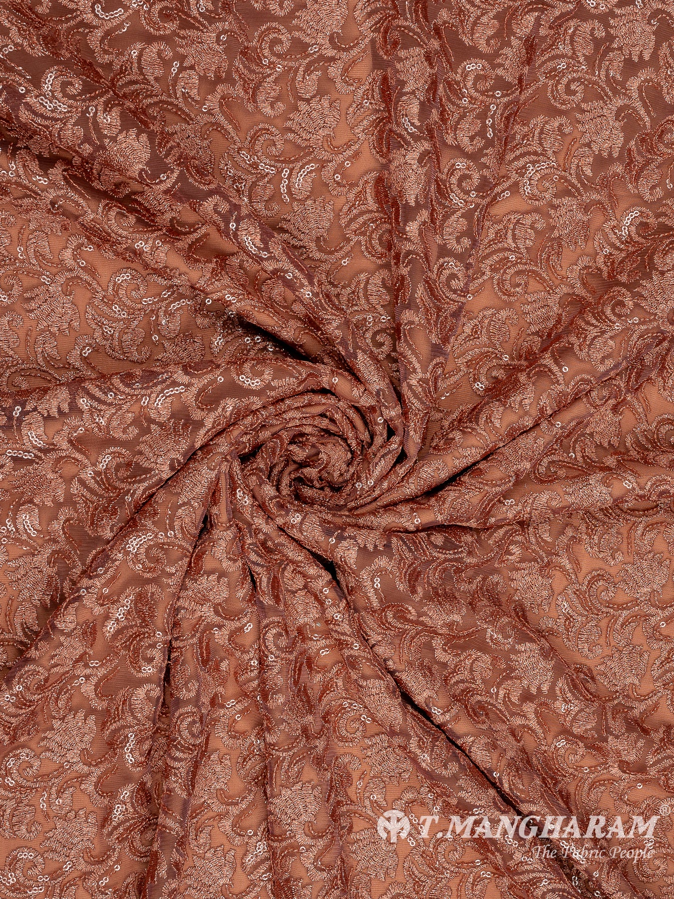 Brown Fancy Net Fabric - EA3242 view-1