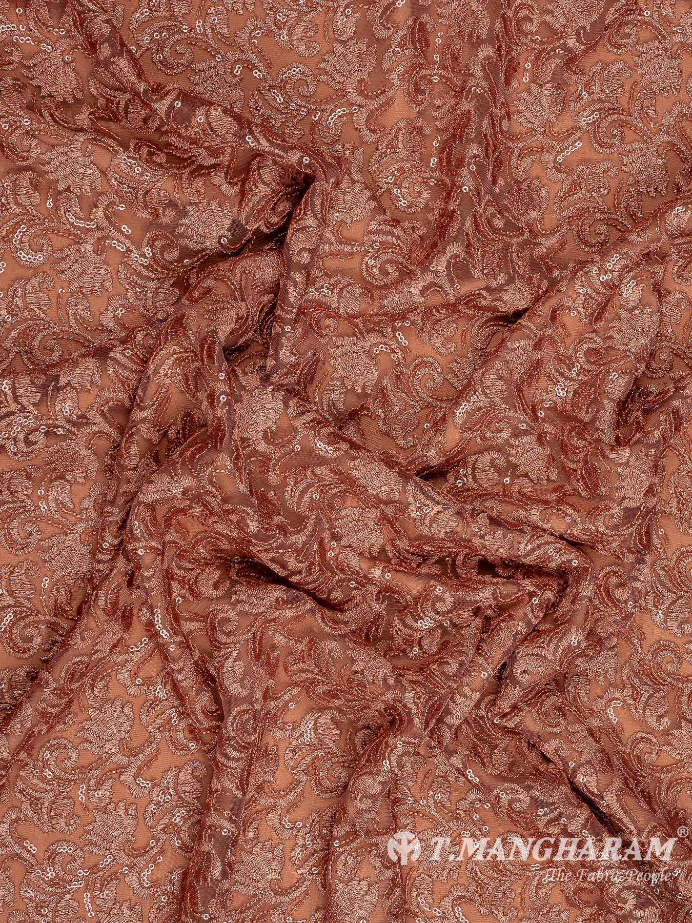 Brown Fancy Net Fabric - EA3242 view-4