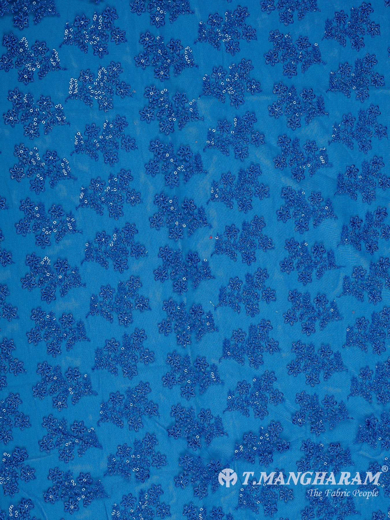 Blue Fancy Net Fabric - EA3243 view-3