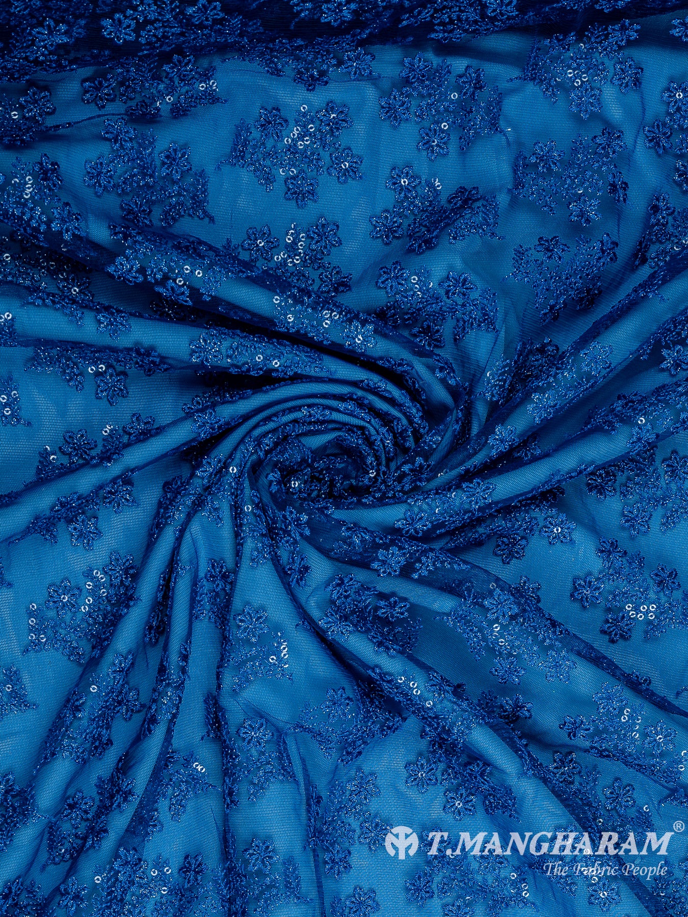 Blue Fancy Net Fabric - EA3243 view-1