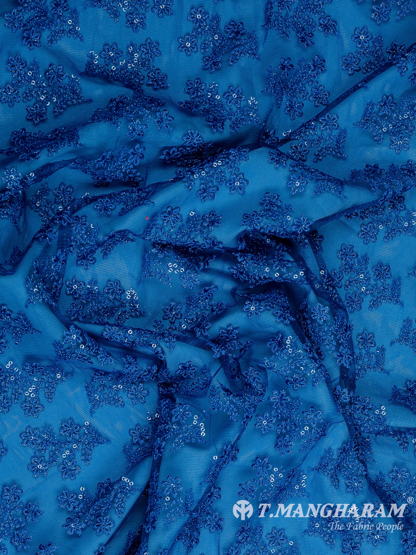 Blue Fancy Net Fabric - EA3243 view-4