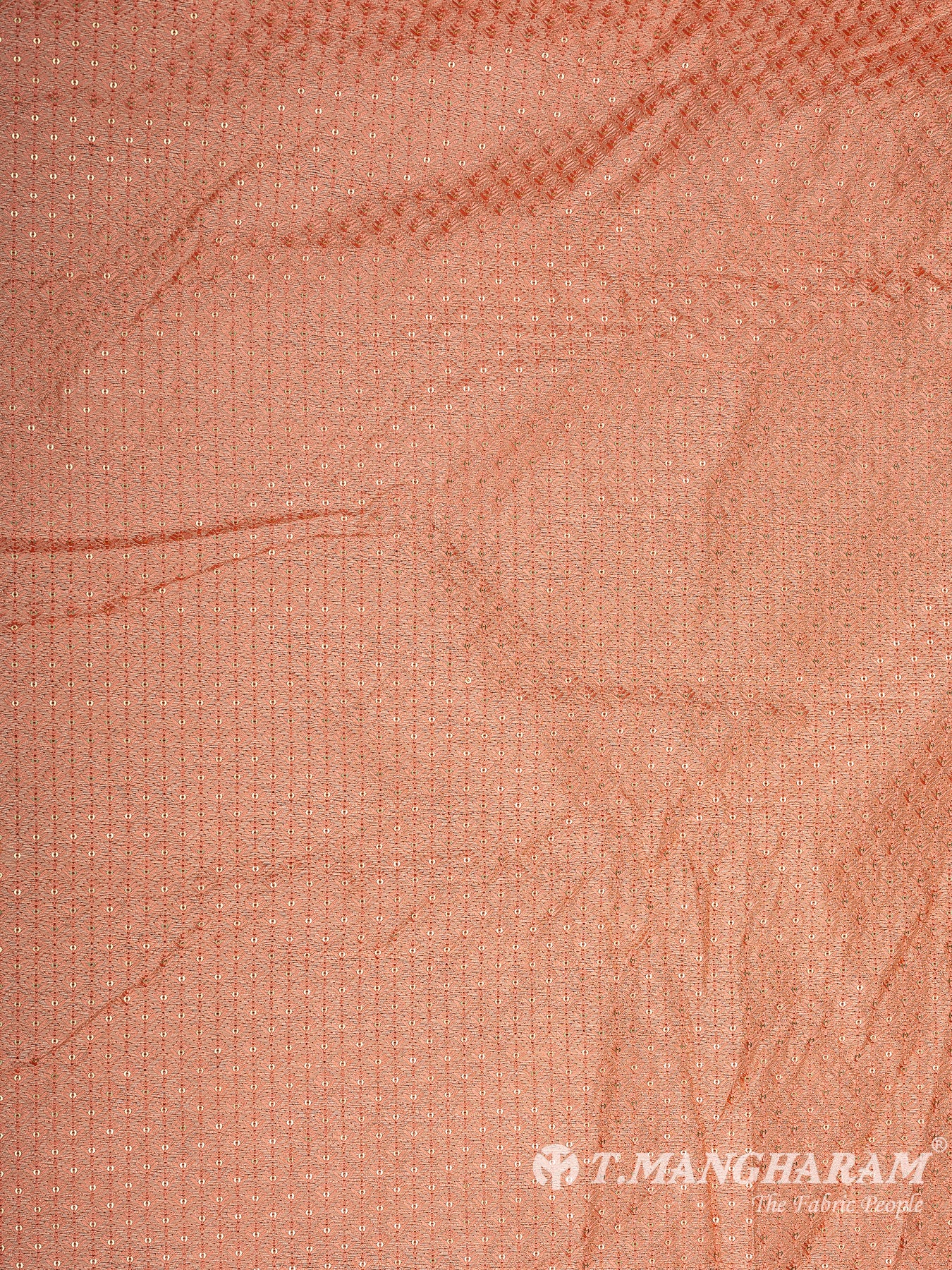 Peach Raw Silk Fabric - EA3278 view-3