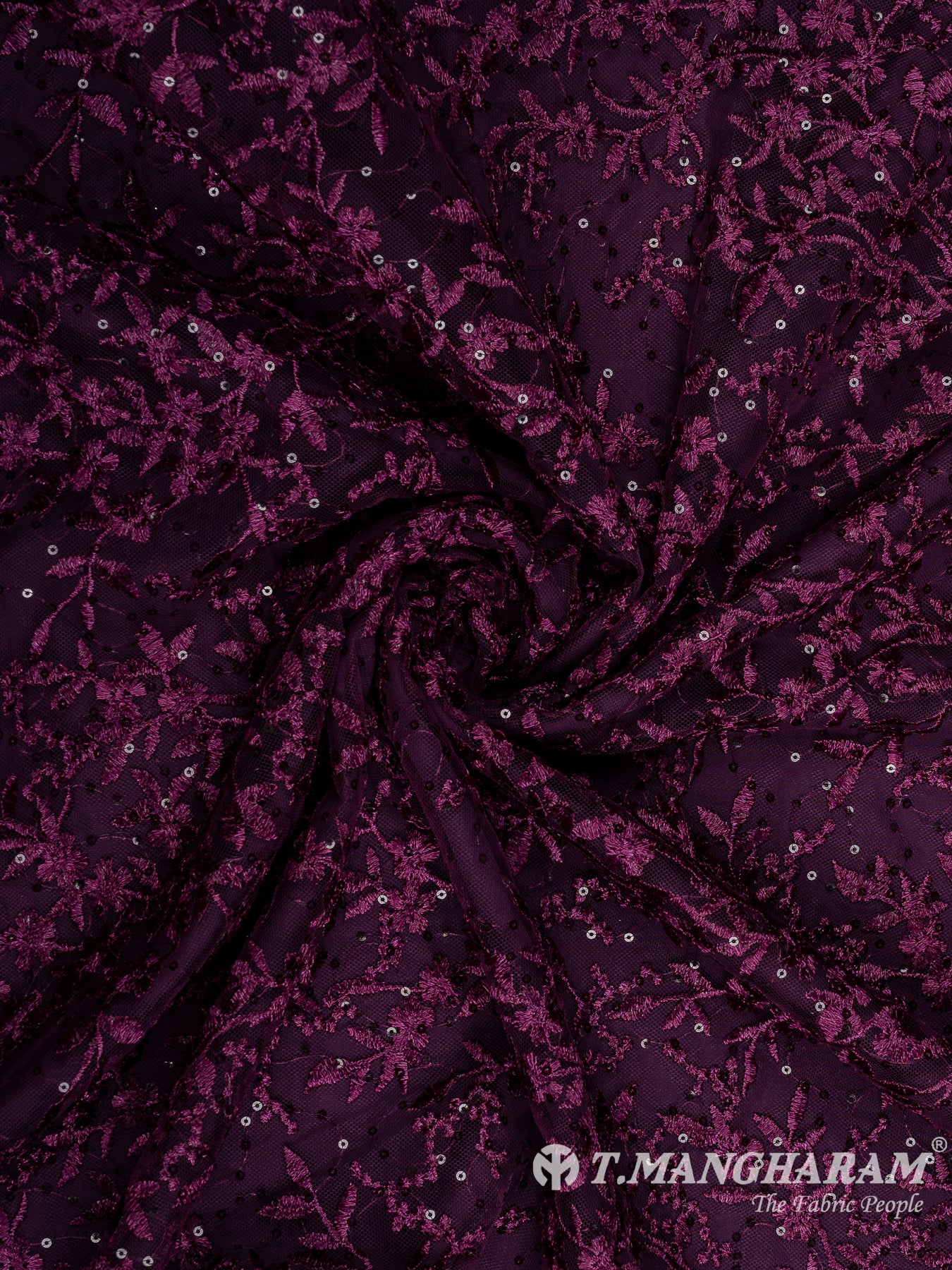 Purple Net Embroidery Fabric - EA3277 view-1