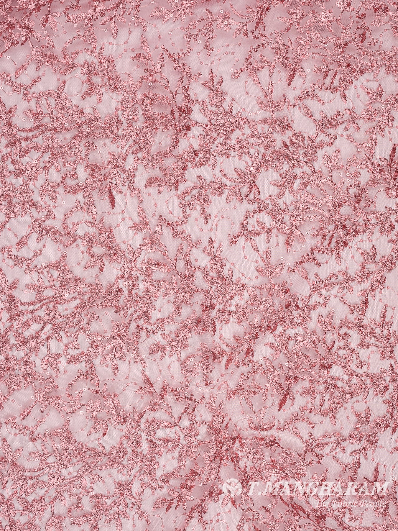 Pink Net Embroidery Fabric - EA3272 view-3