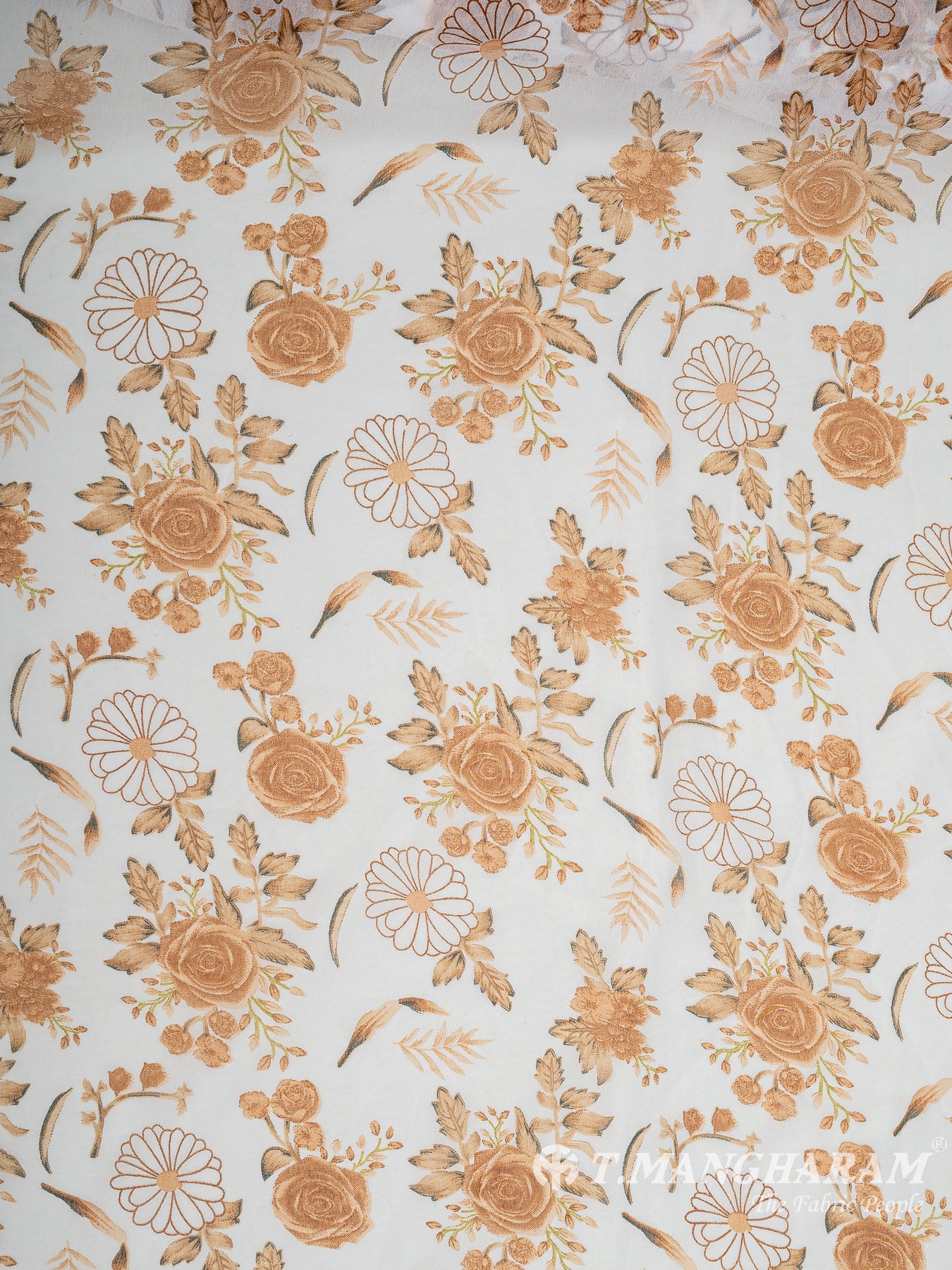 White Georgette Fabric - EB7799 view-3