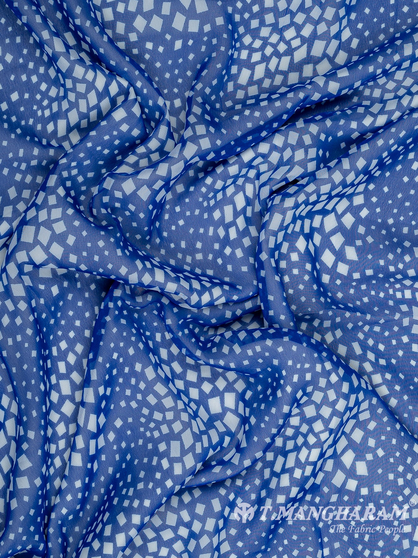 Blue Georgette Fabric - EC10755