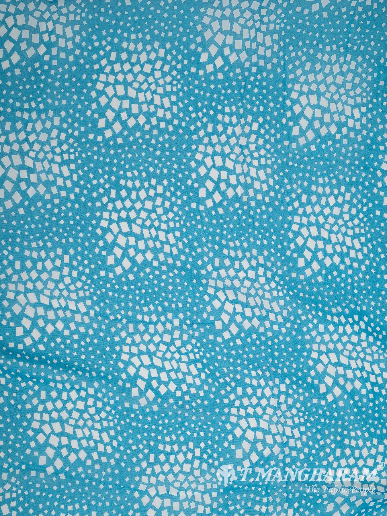 Blue Georgette Fabric - EC10763 view-3