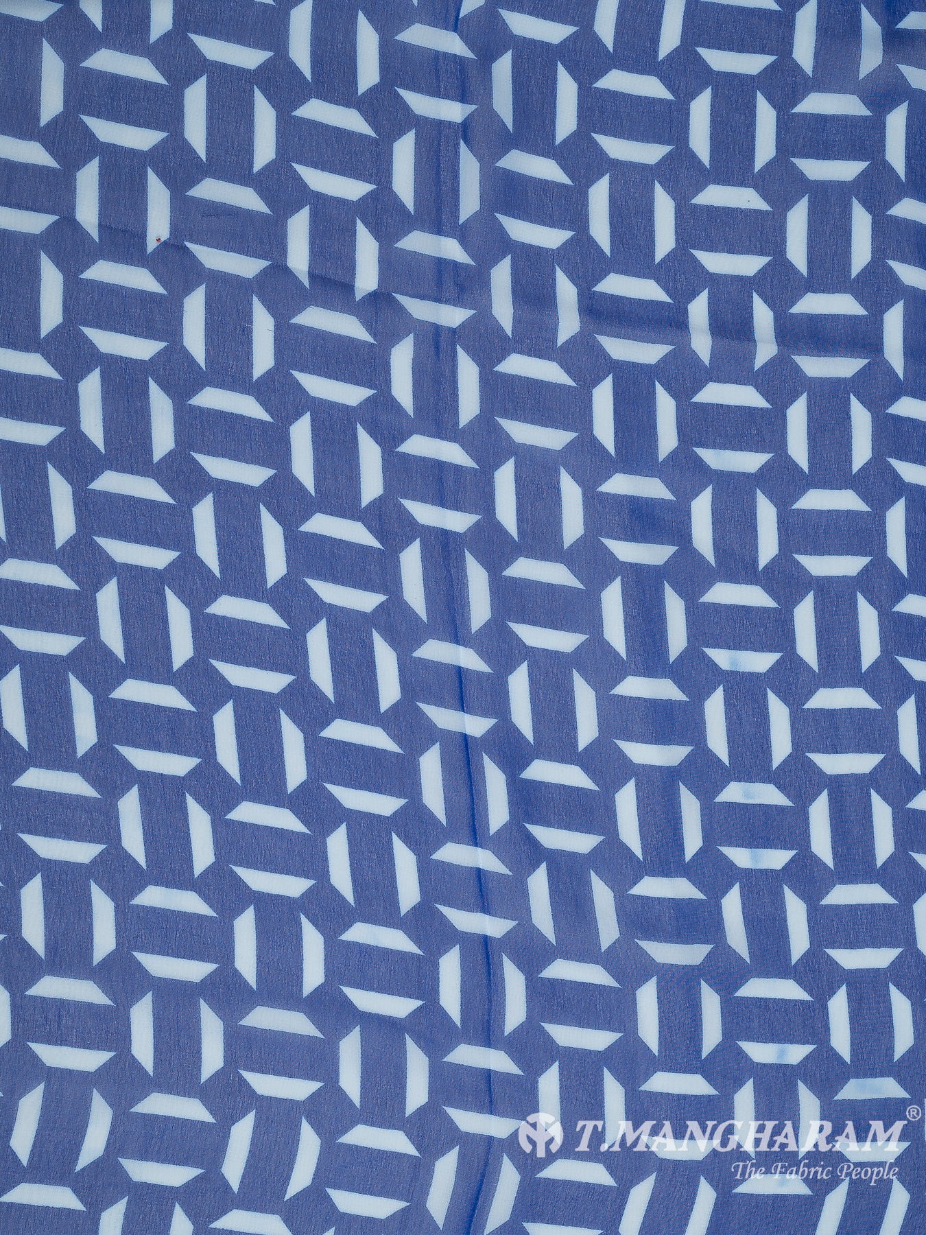 Blue Georgette Fabric - EC10772 view-3