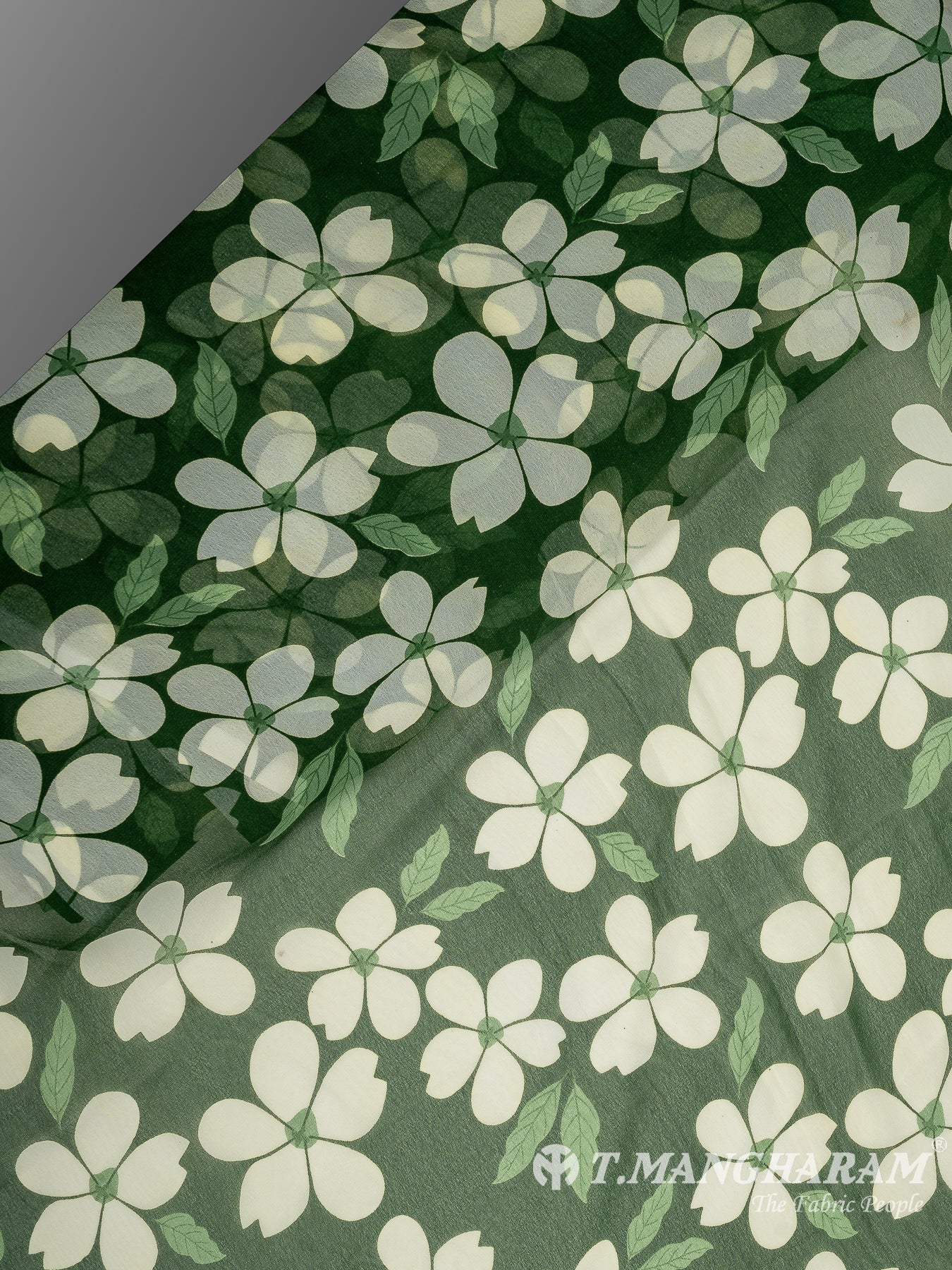 Green Georgette Fabric - EB7800 view-2