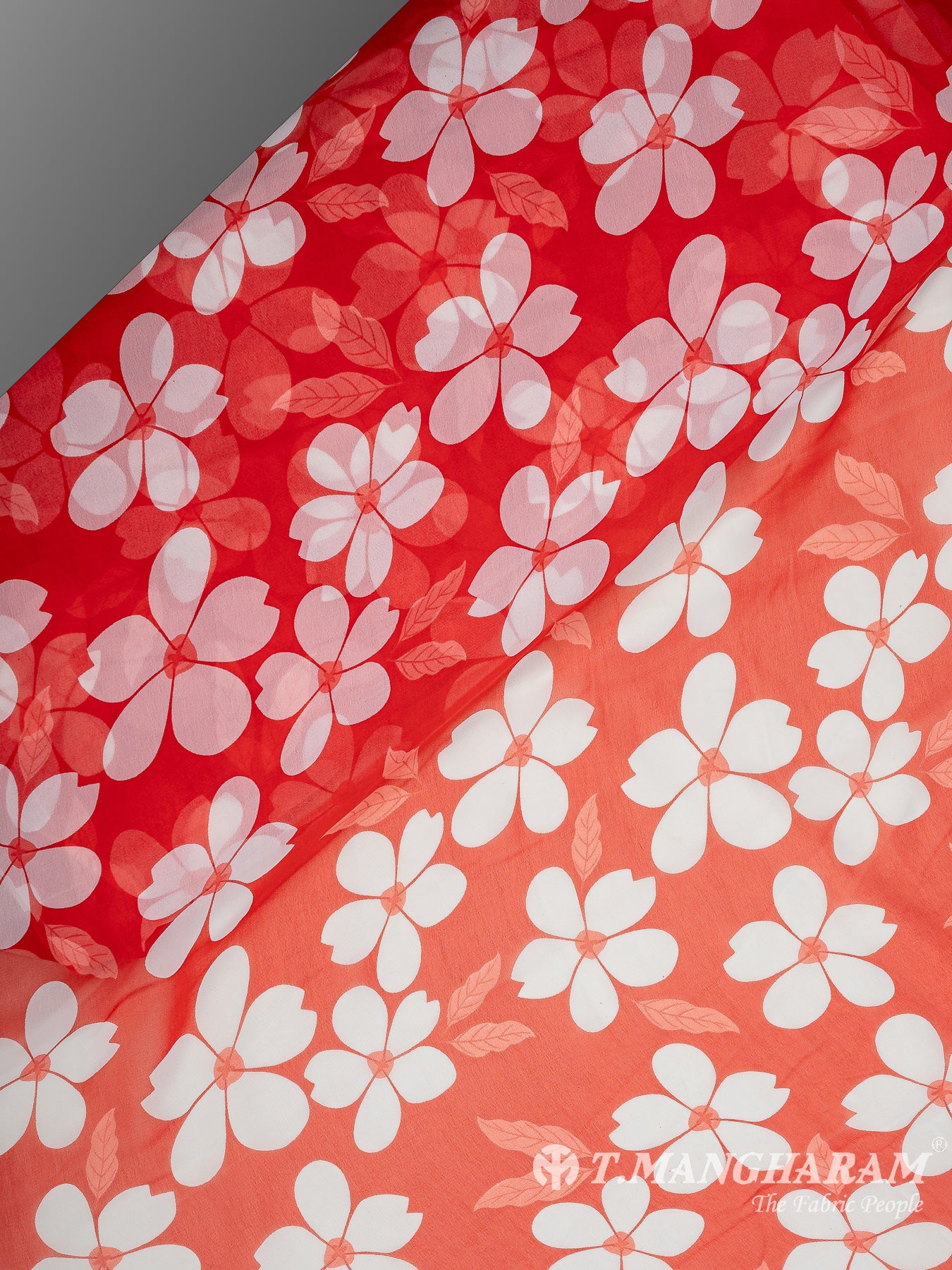 Red Georgette Fabric - EB7804 view-2