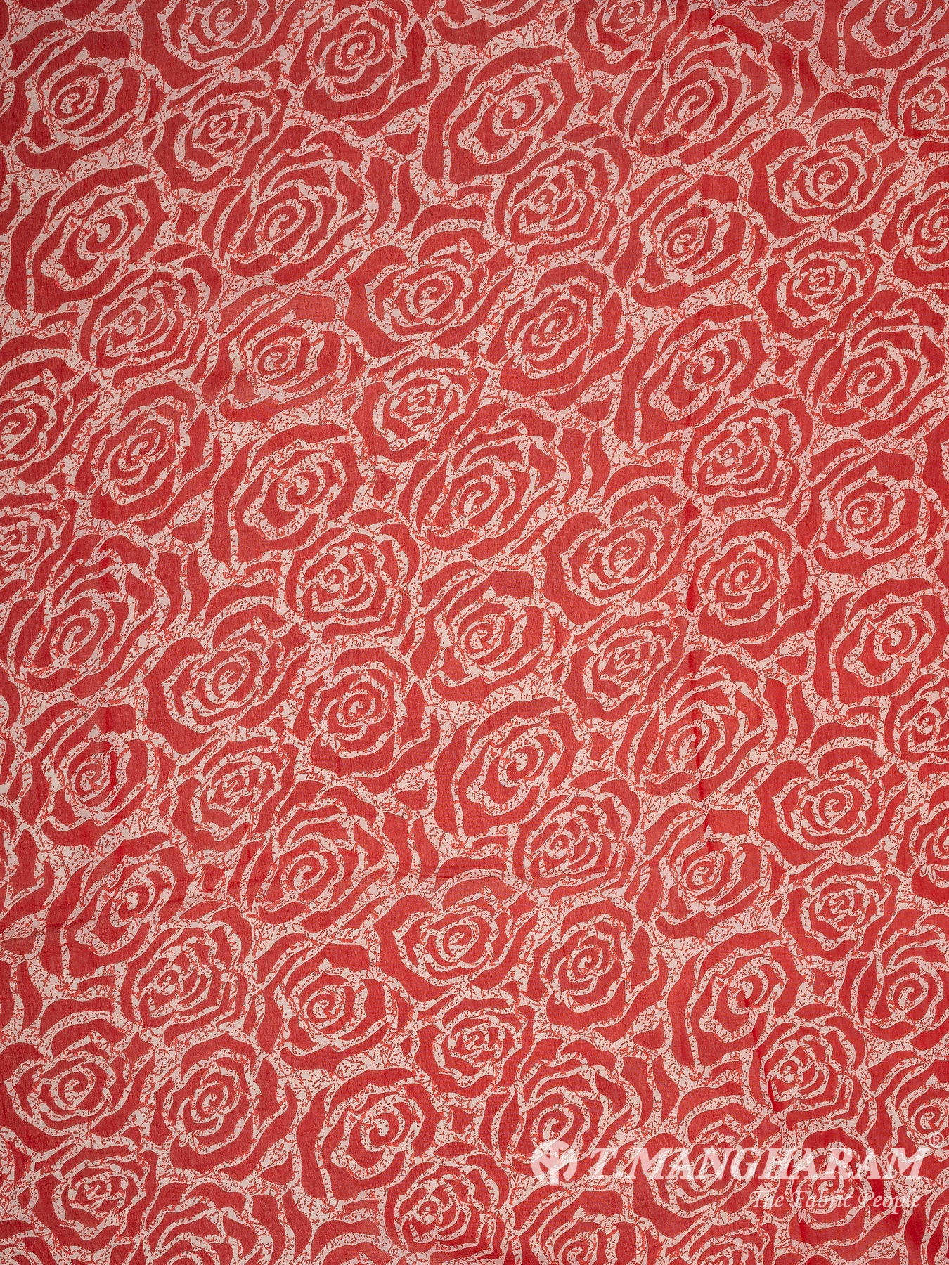 Red Georgette Fabric - EB7793 view-3