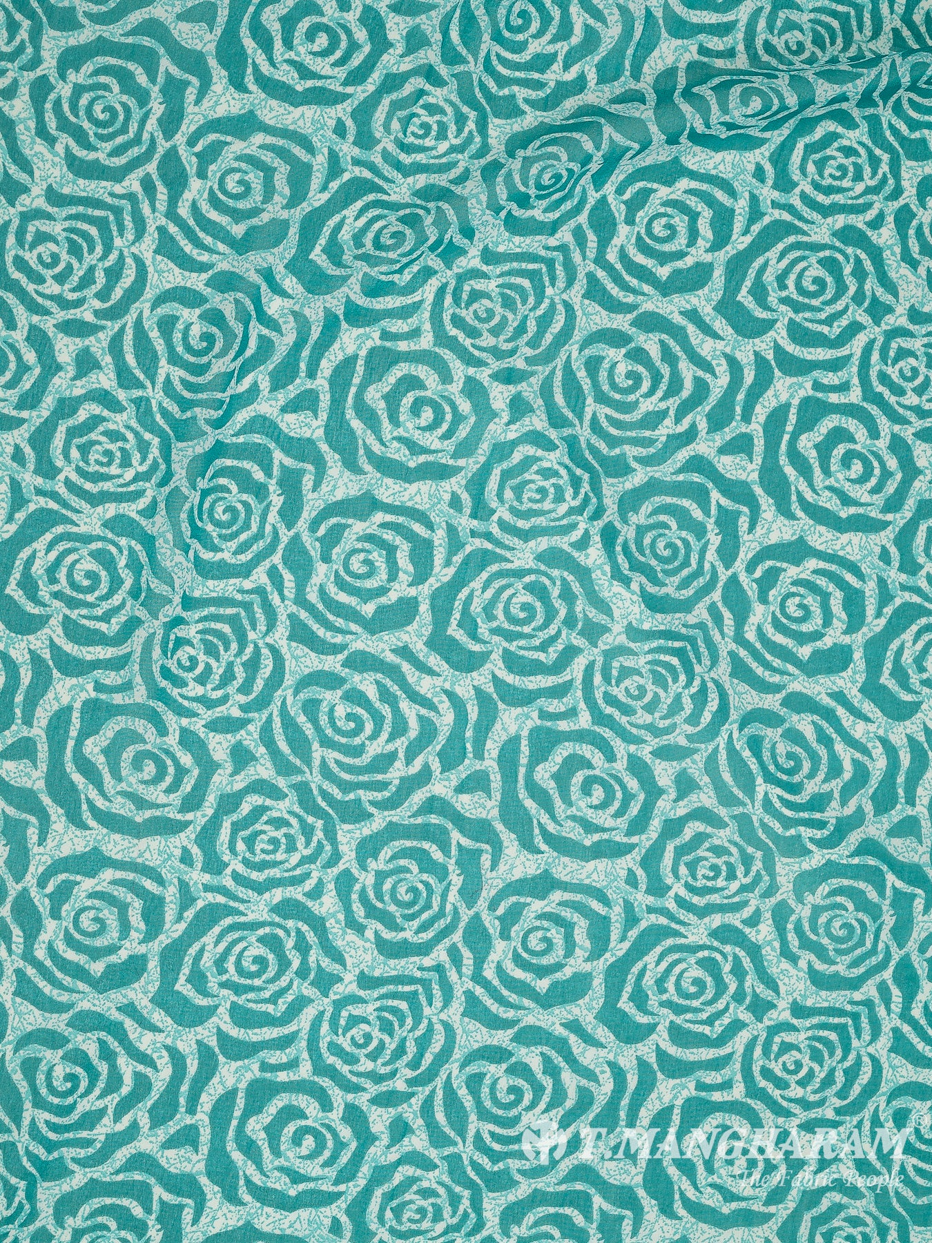 Green Georgette Fabric - EB7812 view-3