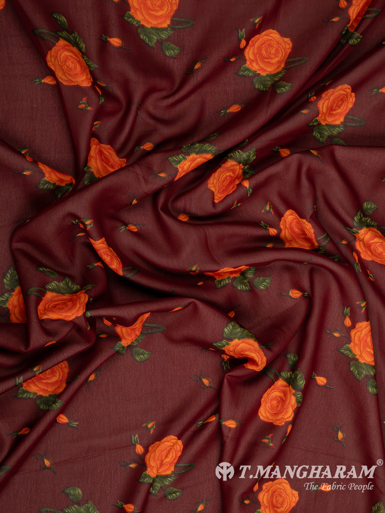 Maroon Georgette Fabric - EC10767 view-4