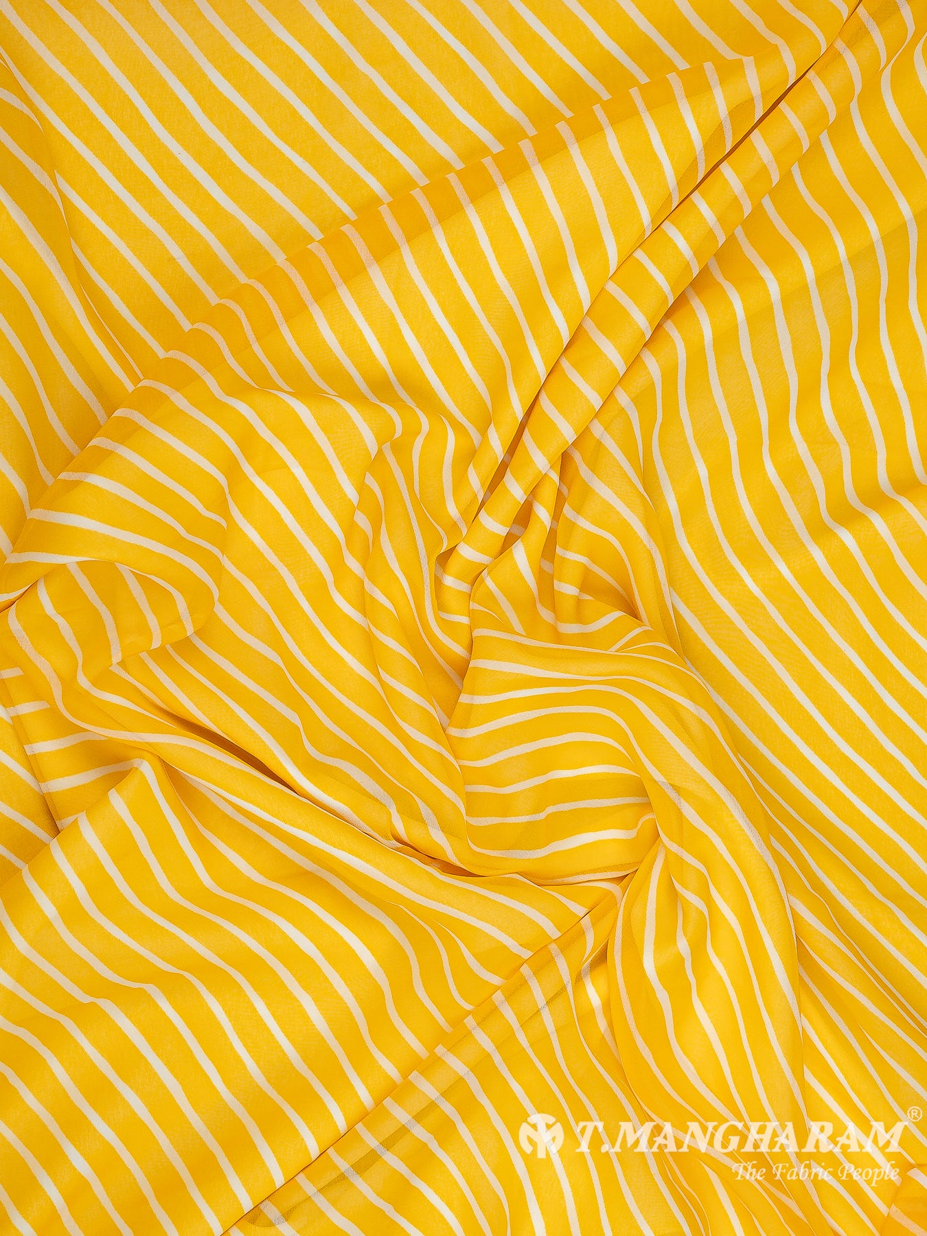 Yellow Georgette Fabric - EB7806 view-4