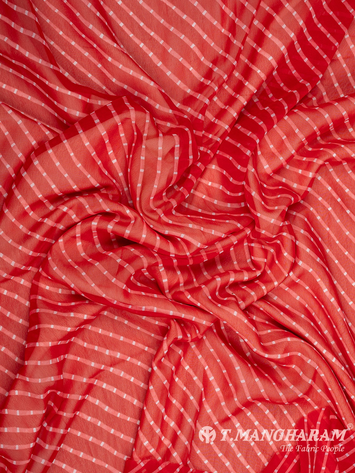 Red Georgette Fabric - EC10757 view-4