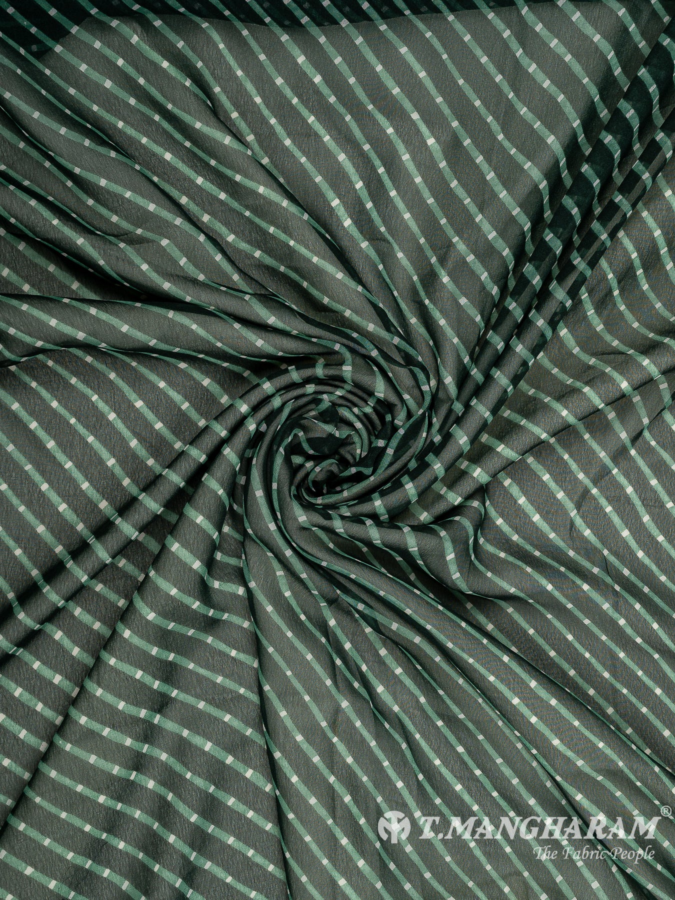 Green Georgette Fabric - EC10754 view-1