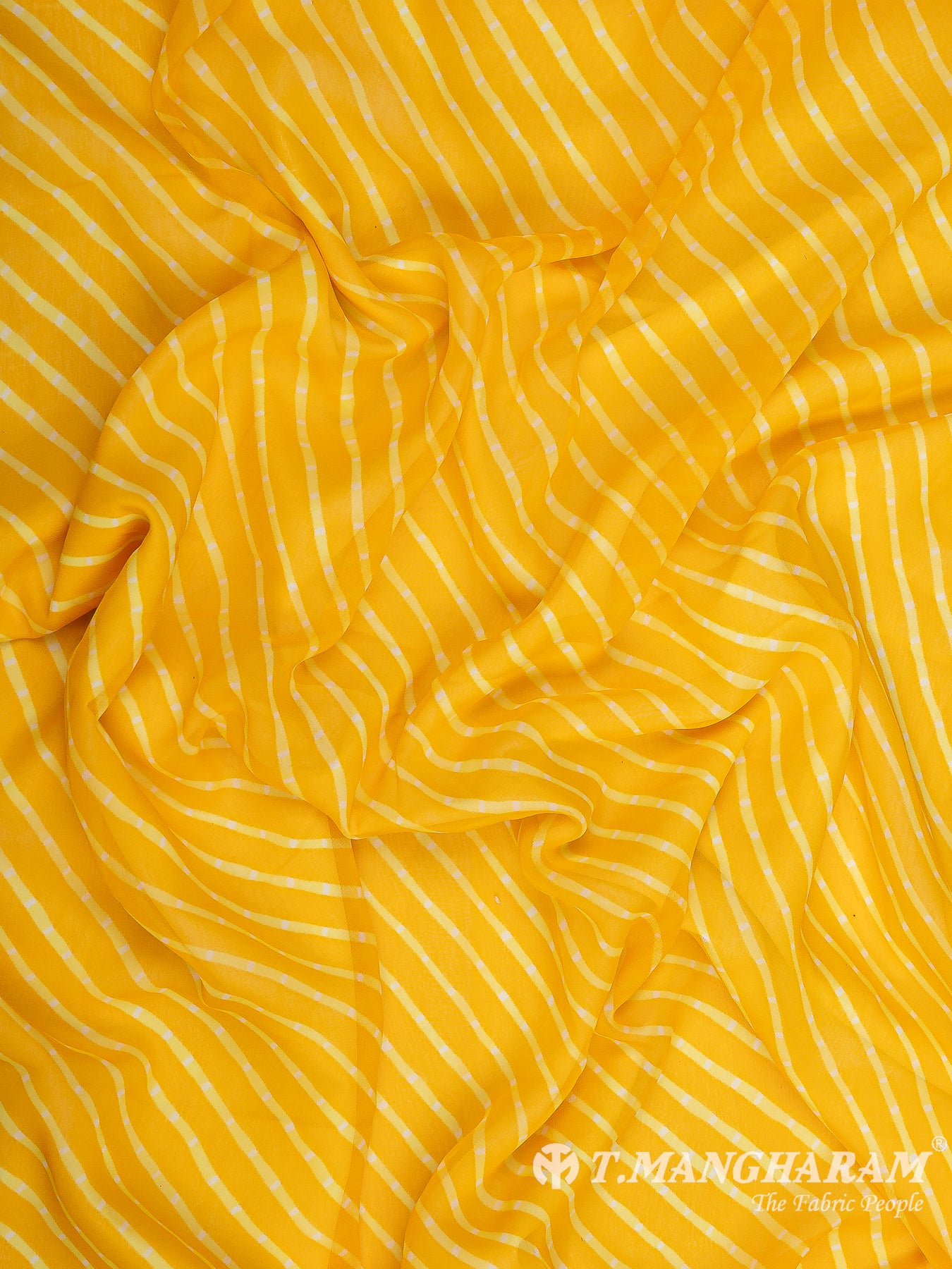 Yellow Georgette Fabric - EC10765 view-4