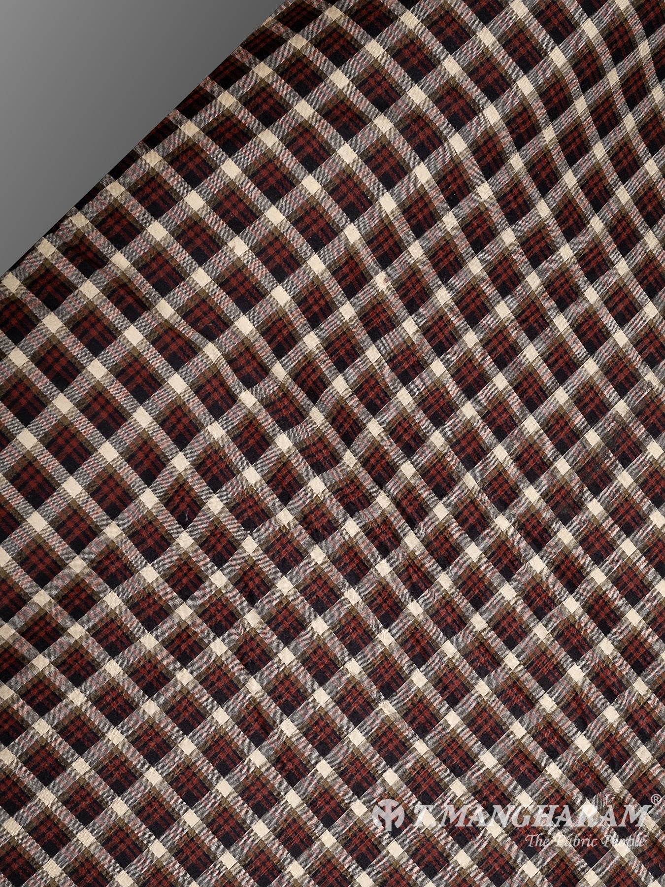 Brown Cotton Fabric - EB7696 view-2