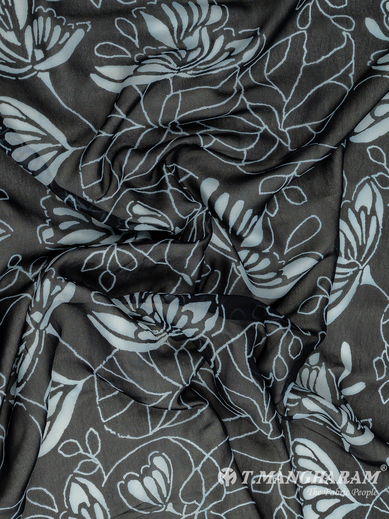 Black Georgette Fabric - EC10581