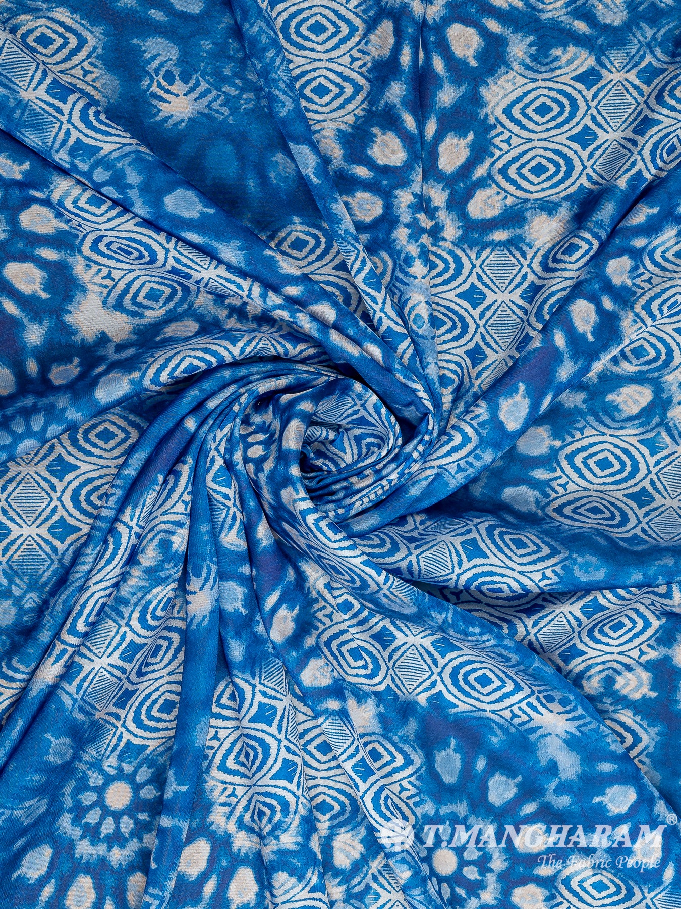 Blue Satin Fabric - EC10667 view-1