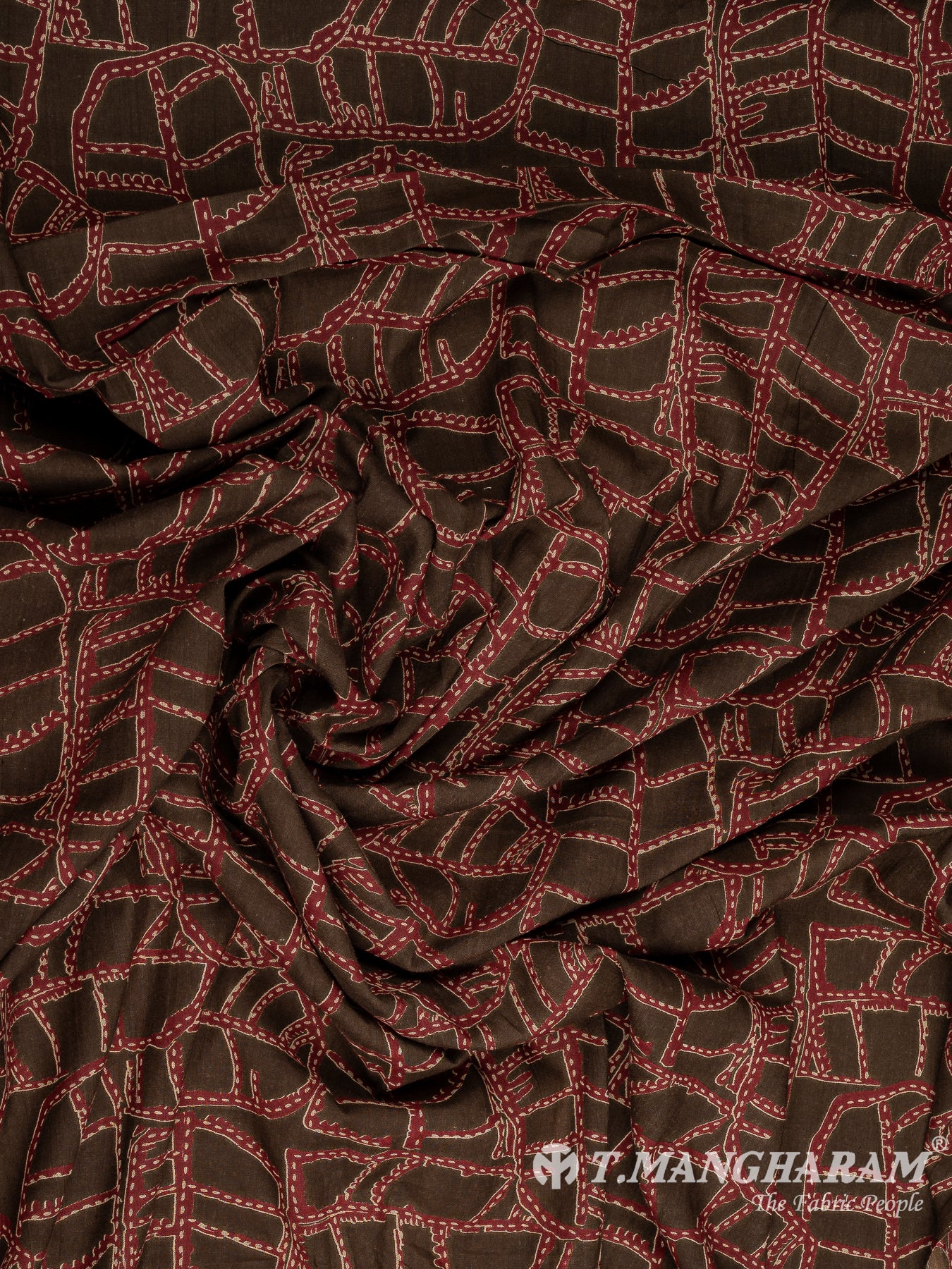 Brown Cotton Fabric - EB7734