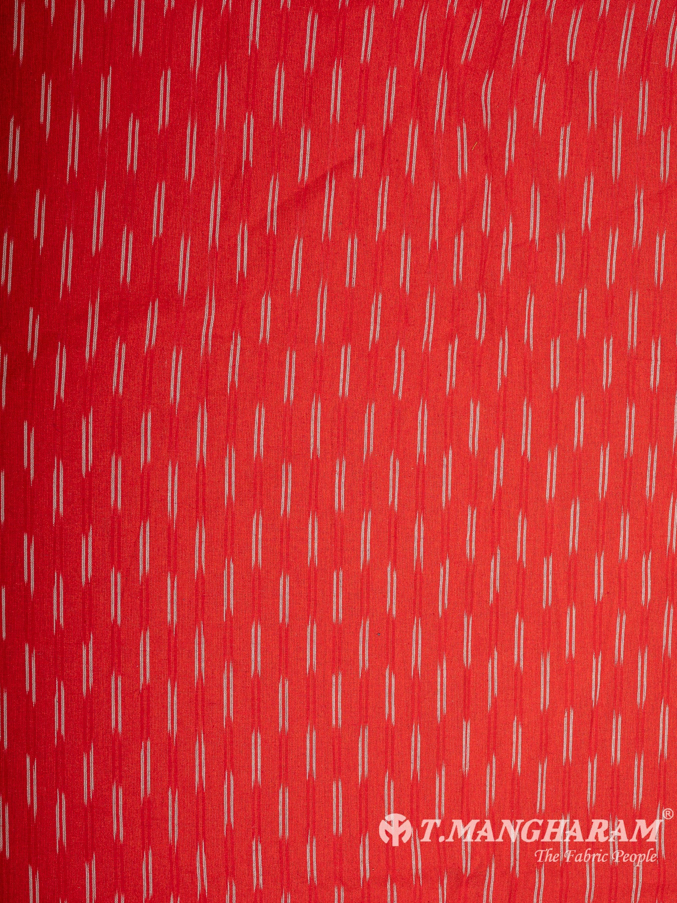 Red Ikat Cotton Fabric - EB7753 view-3