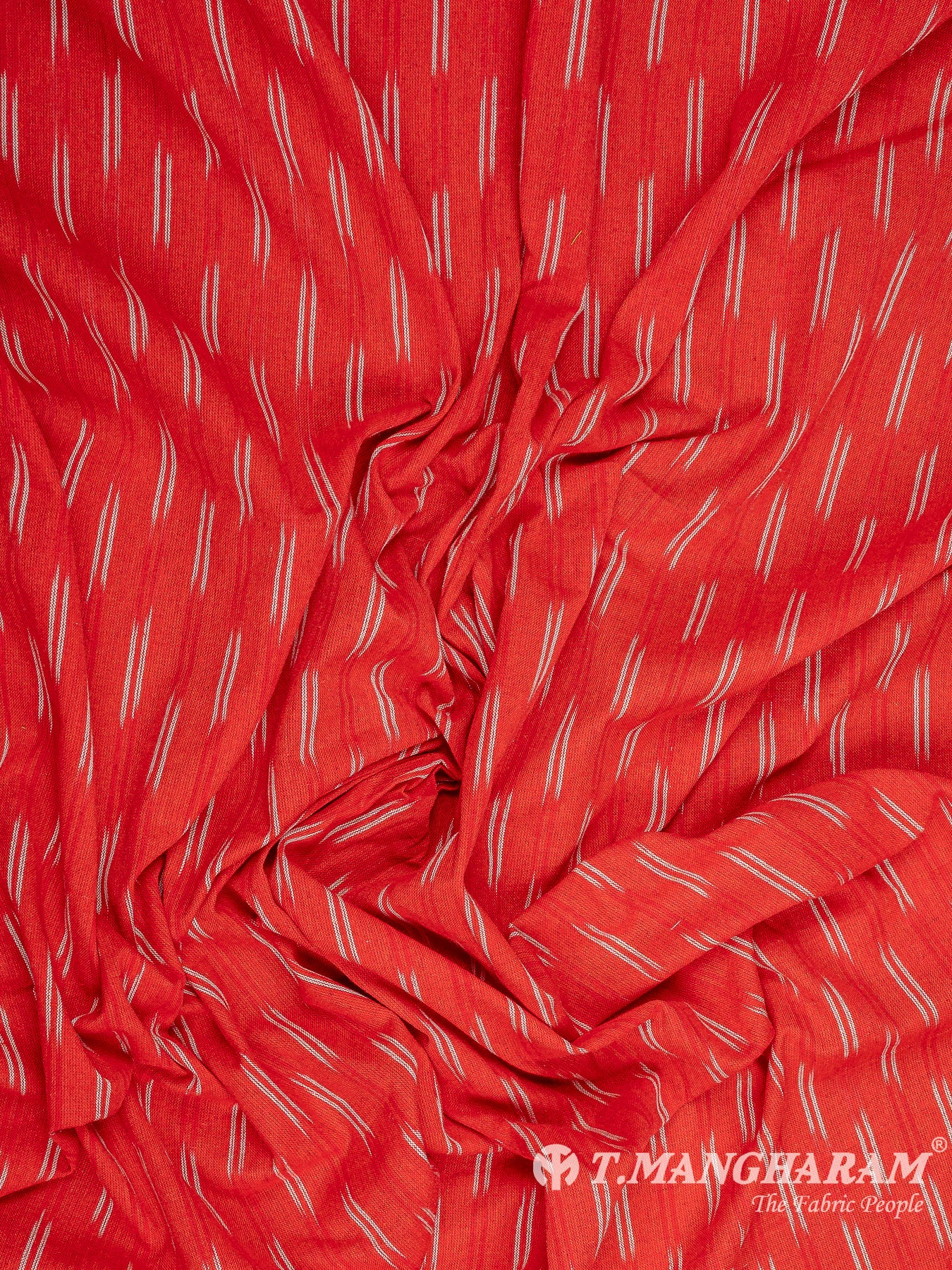 Red Ikat Cotton Fabric - EB7753 view-4