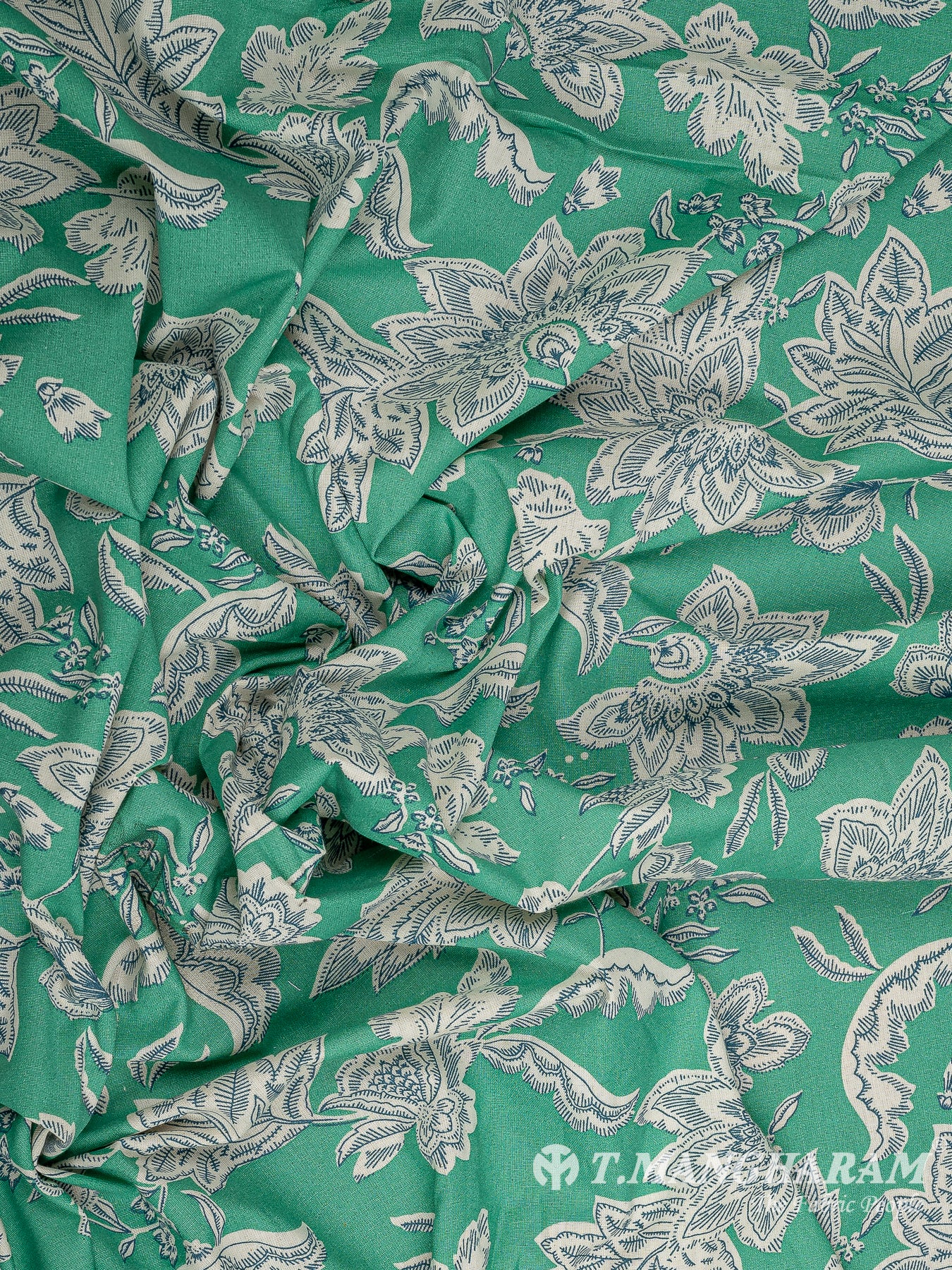 Green Cotton Fabric - EB7728 view-4