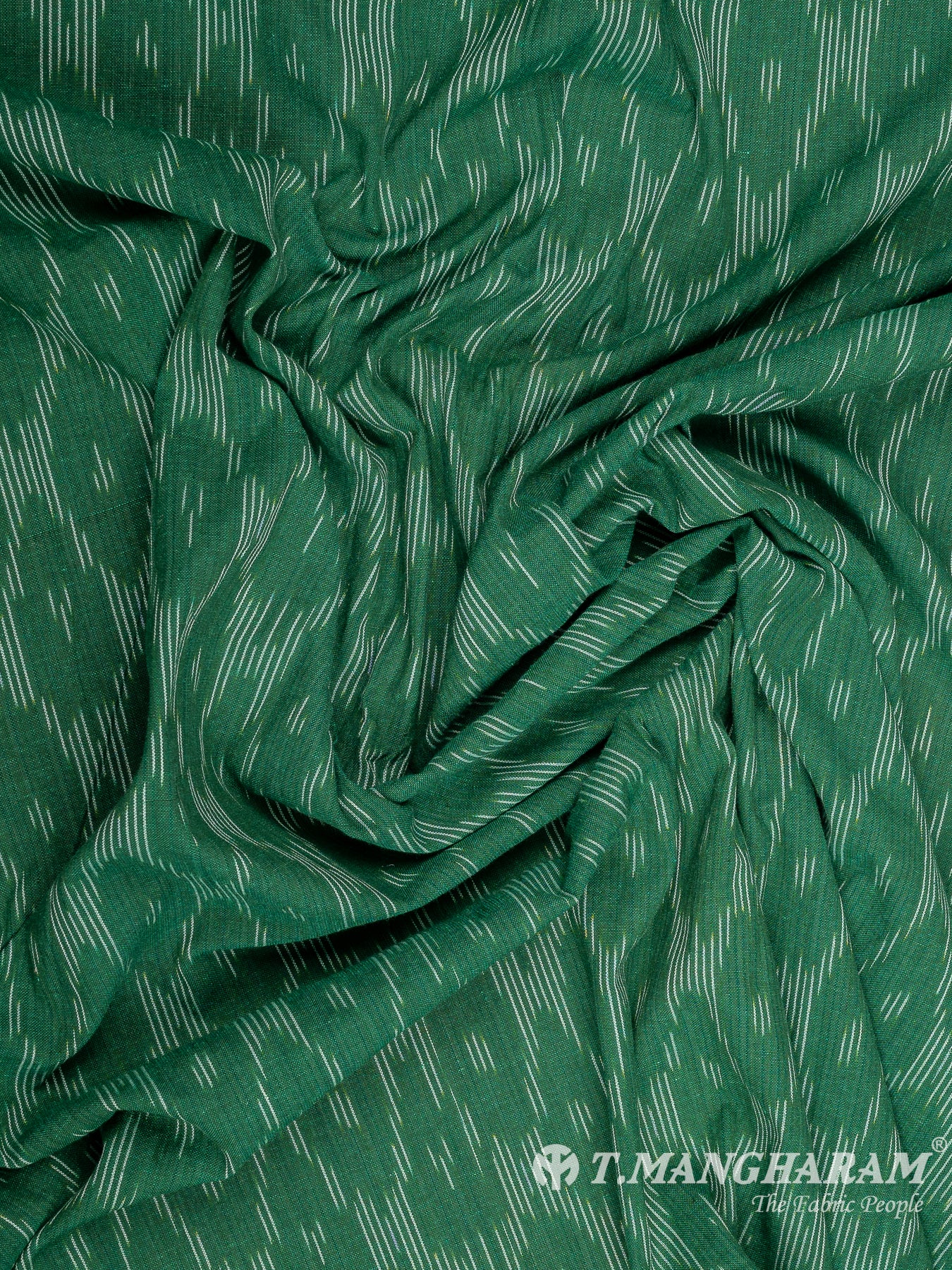 Green Ikat Cotton Fabric - EB7757 view-4