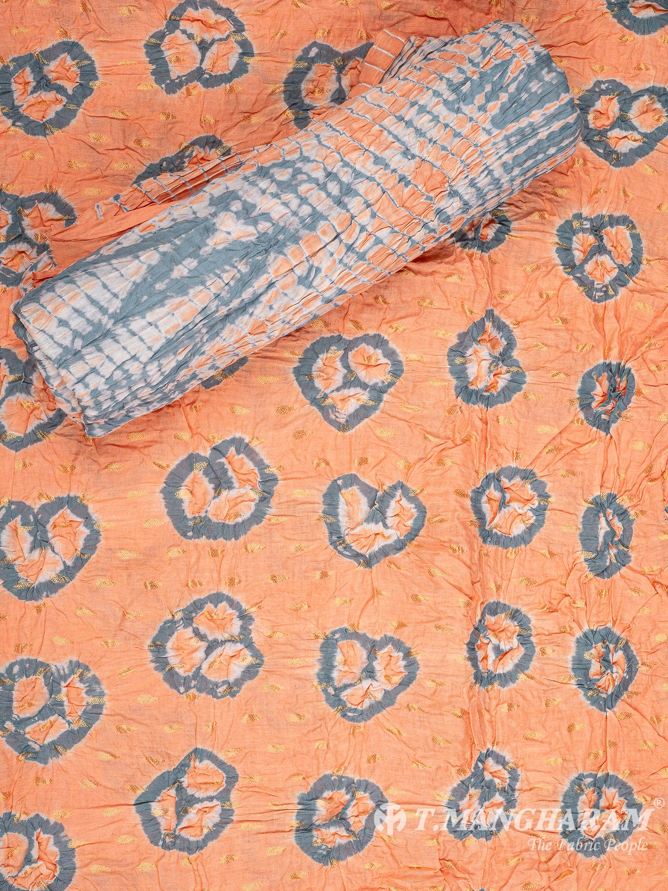 Peach Cotton Chudidhar Fabric Set - EG1877 view-2