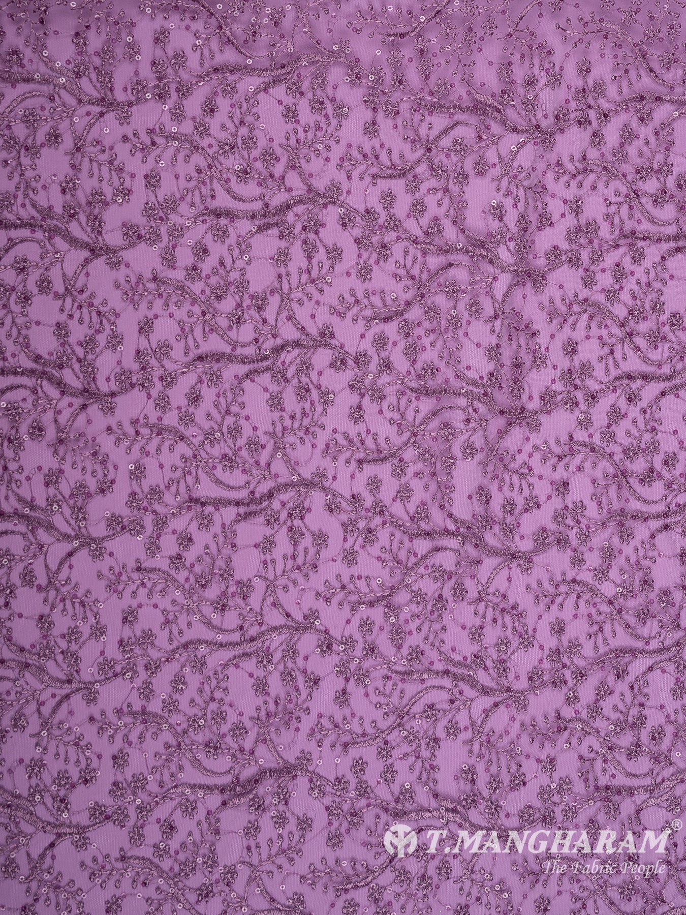 Purple Net Embroidery Fabric - EA3302 view-3