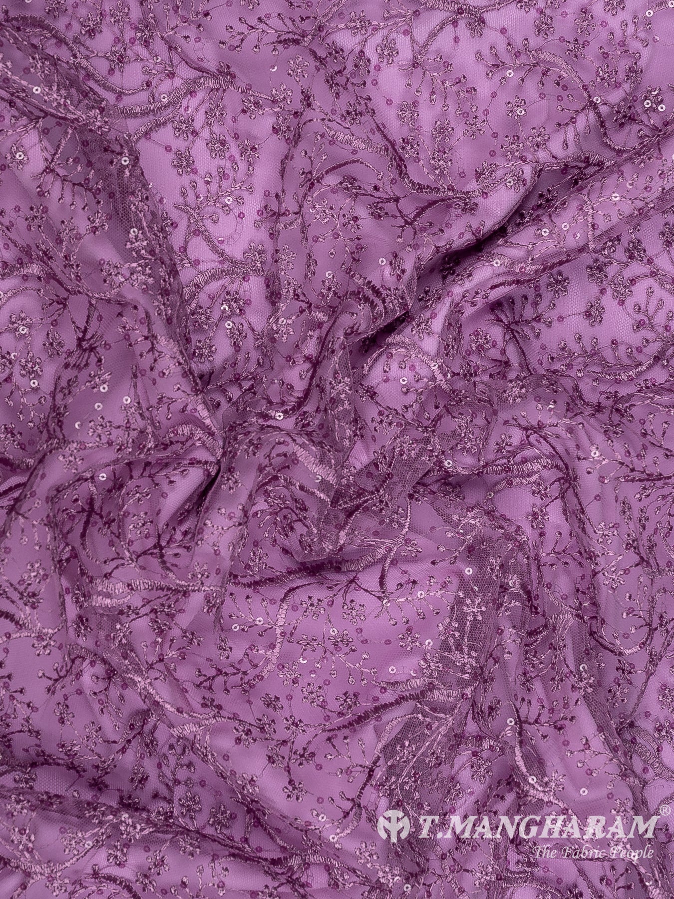 Purple Net Embroidery Fabric - EA3302 view-4