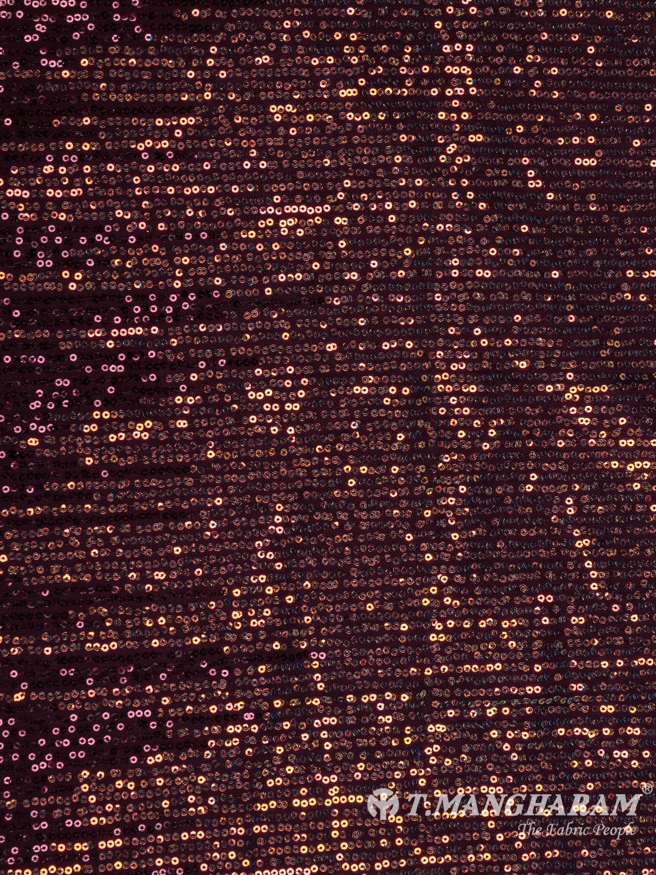 Purple Sequins Fancy Net Fabric - EC11027