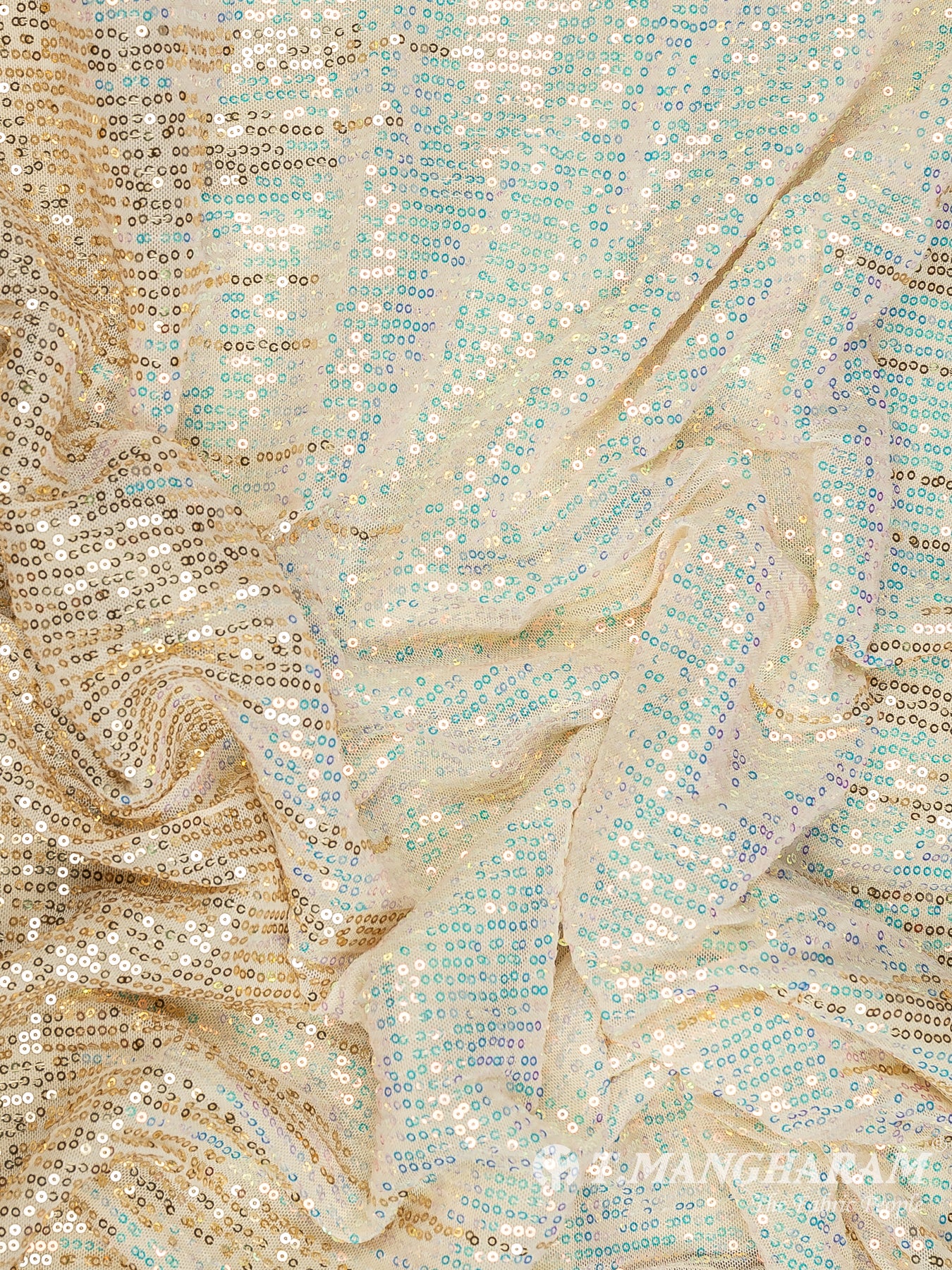 Multicolor Sequins Fancy Net Fabric - EC11024