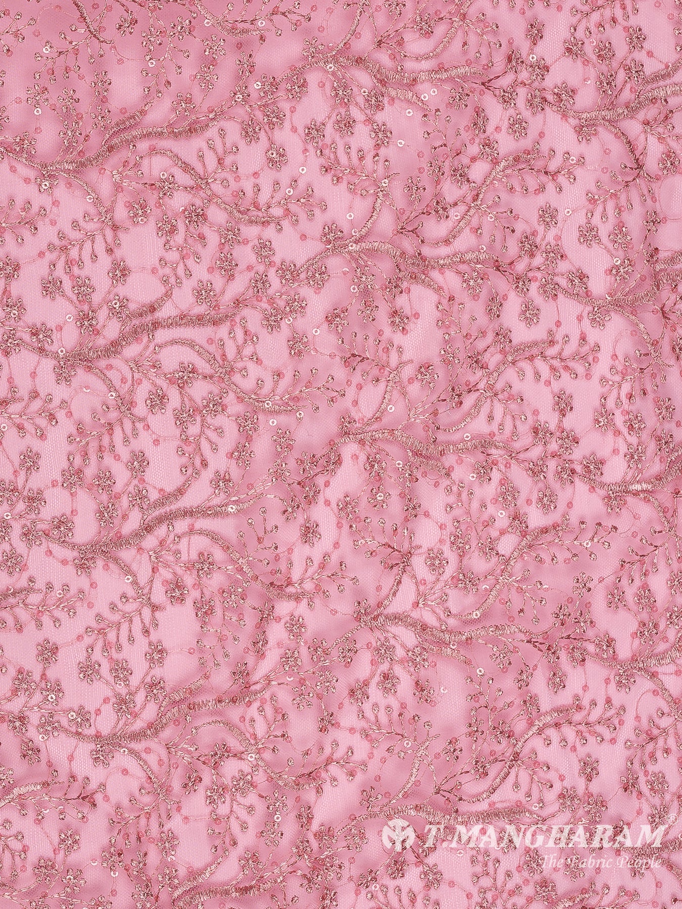 Pink Net Embroidery Fabric - EA3301