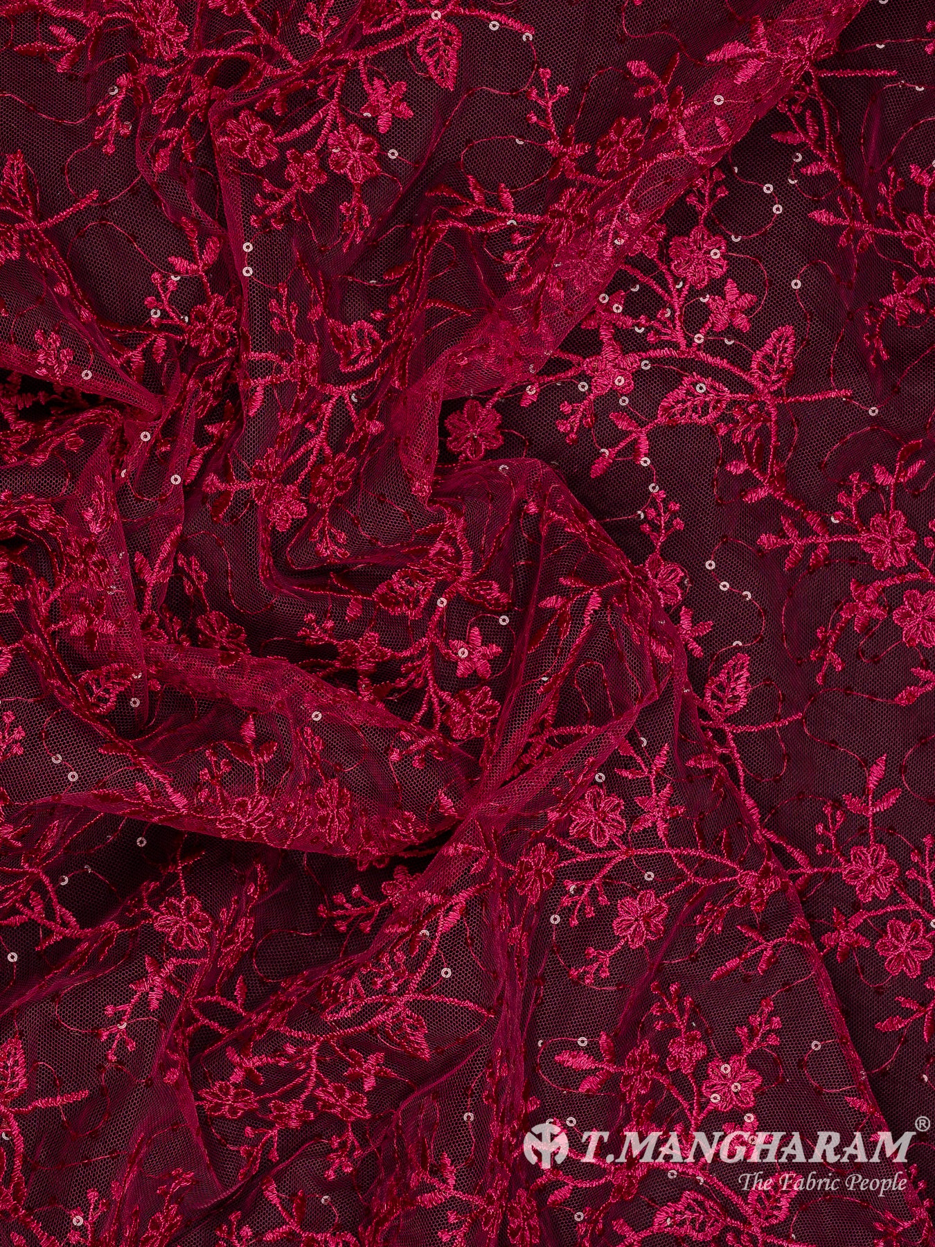 Pink Net Embroidery Fabric - EA3306