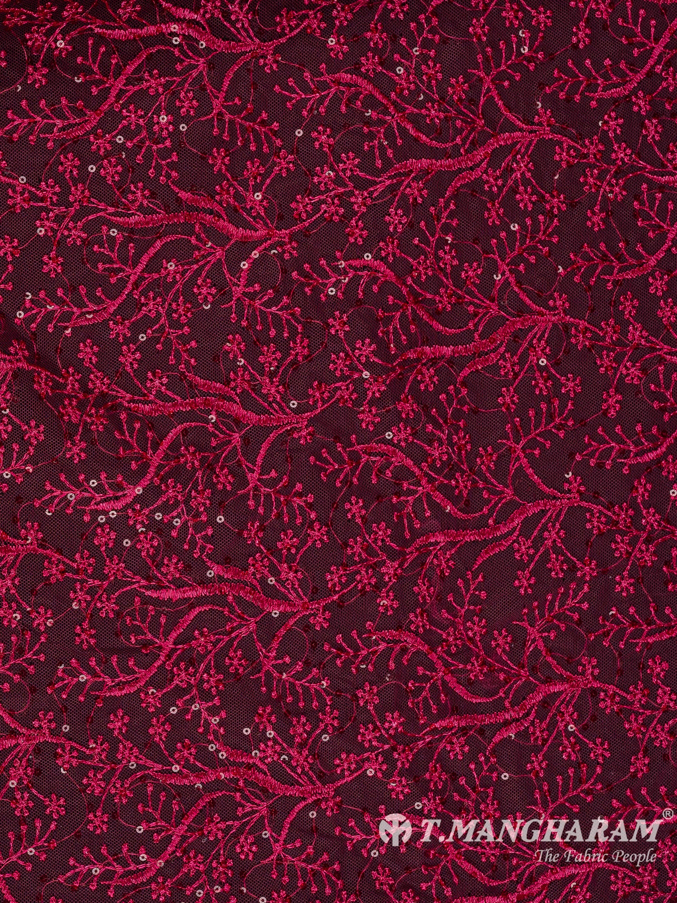 Pink Net Embroidery Fabric - EA3299 view-3